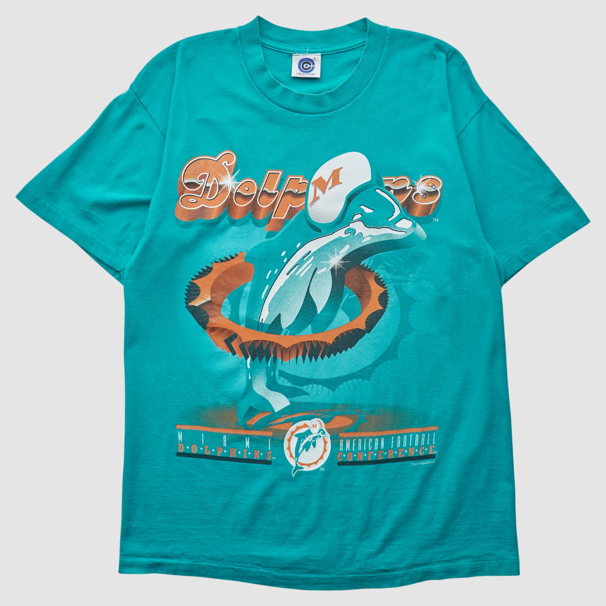 Miami Dolphins College Concepts 90s T-shirt - Teal - S