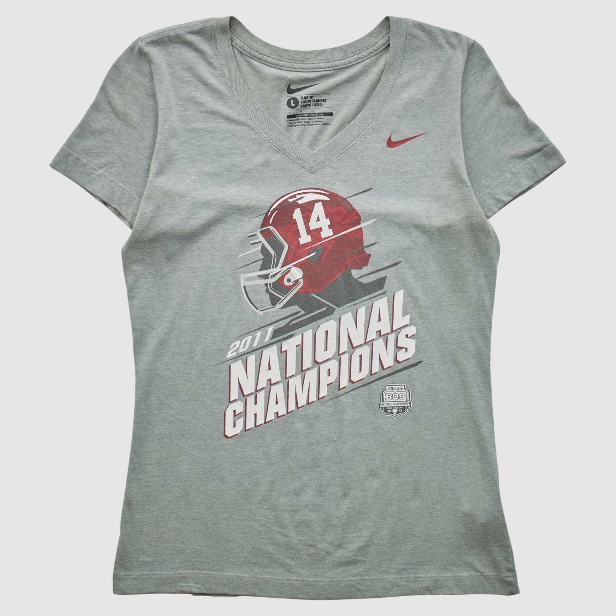 Alabama Crimson Tide Nike 2011 T-shirt - Heather Gray - L