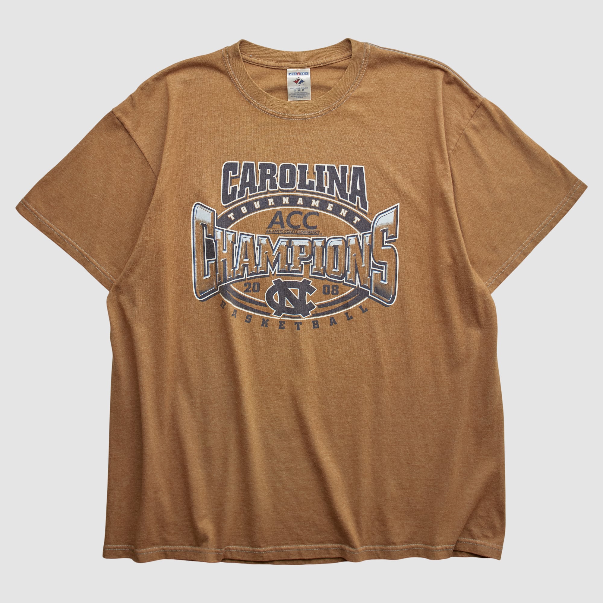 North Carolina Tar Heels Jerzees 2008 T-shirt - Clay - XL