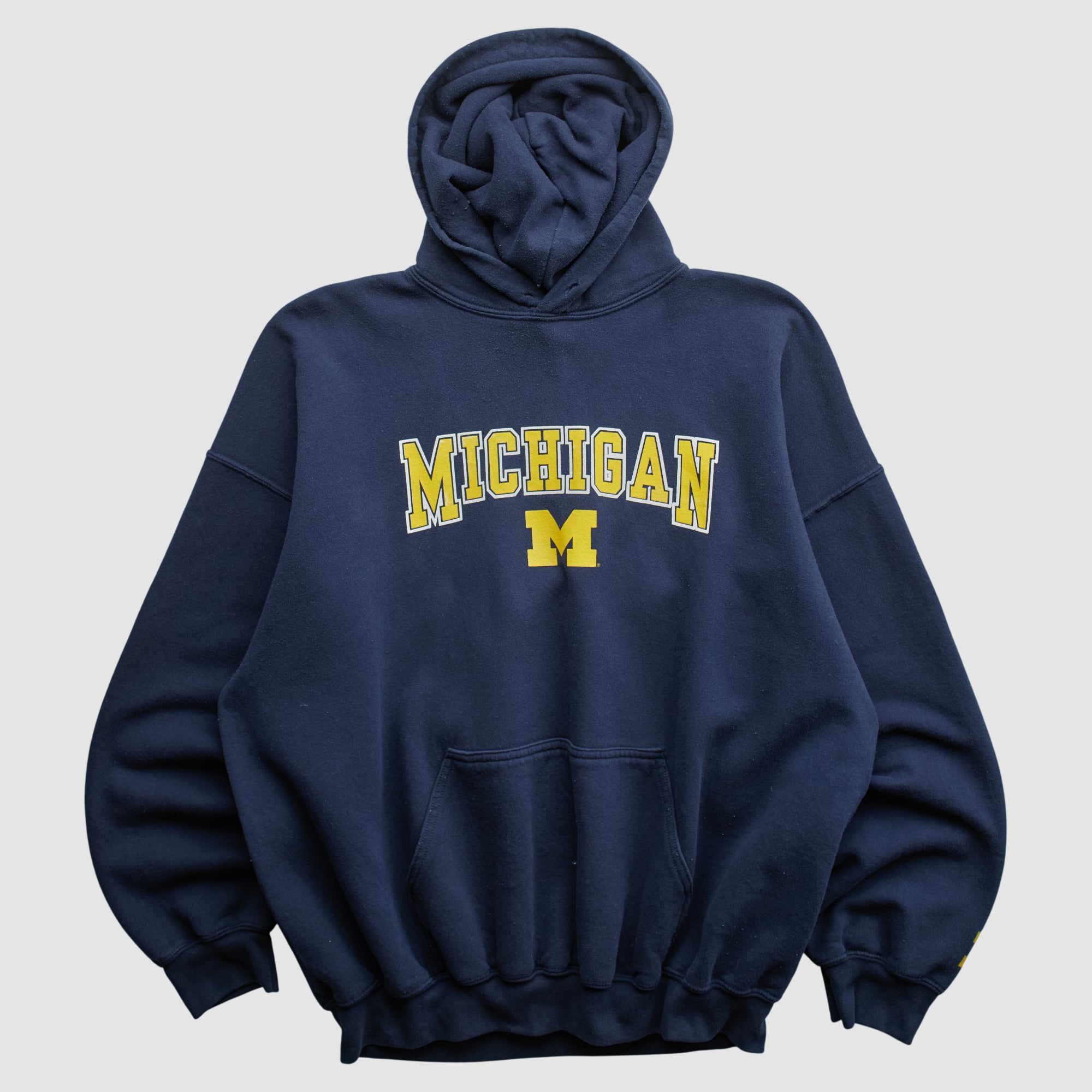 Michigan Wolverines Perrin 2000s Hooded Pullover Sweatshirt - Navy - 2XL