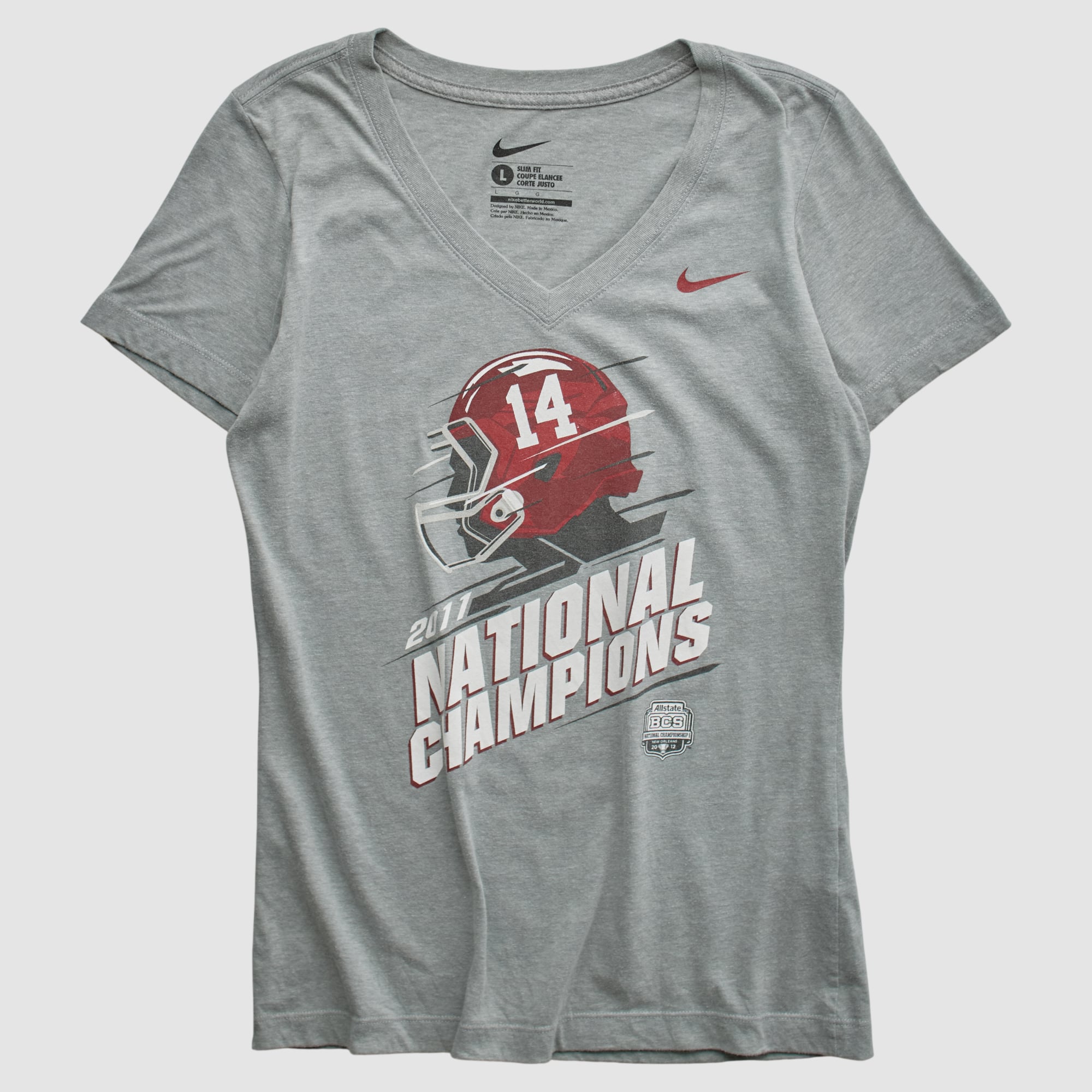National Championship Nike 2011 T-shirt - Heather Gray - L