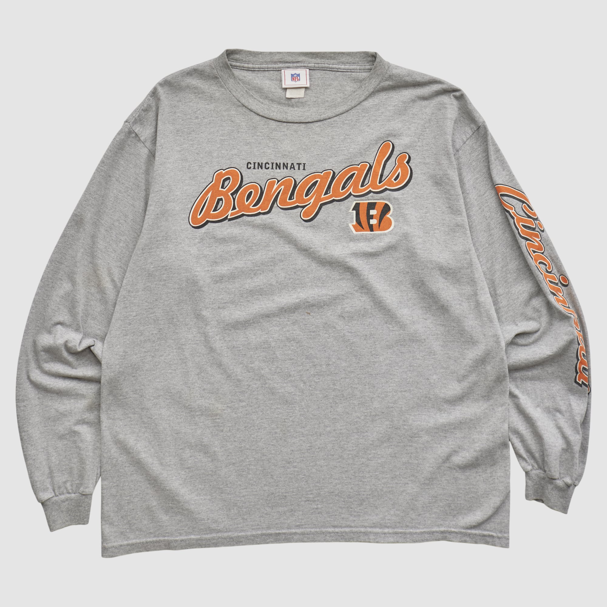 Cincinnati Bengals NFL 2000s Long Sleeve T-shirt - Heather Gray - XL
