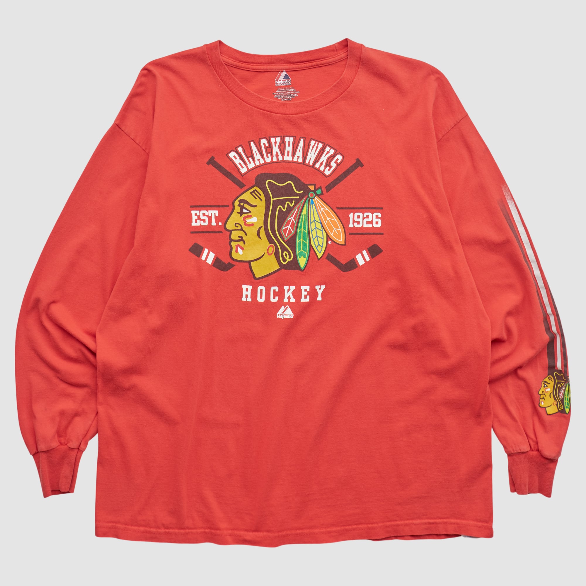 Chicago Blackhawks Majestic 2010s Long Sleeve T-shirt - Red - XL