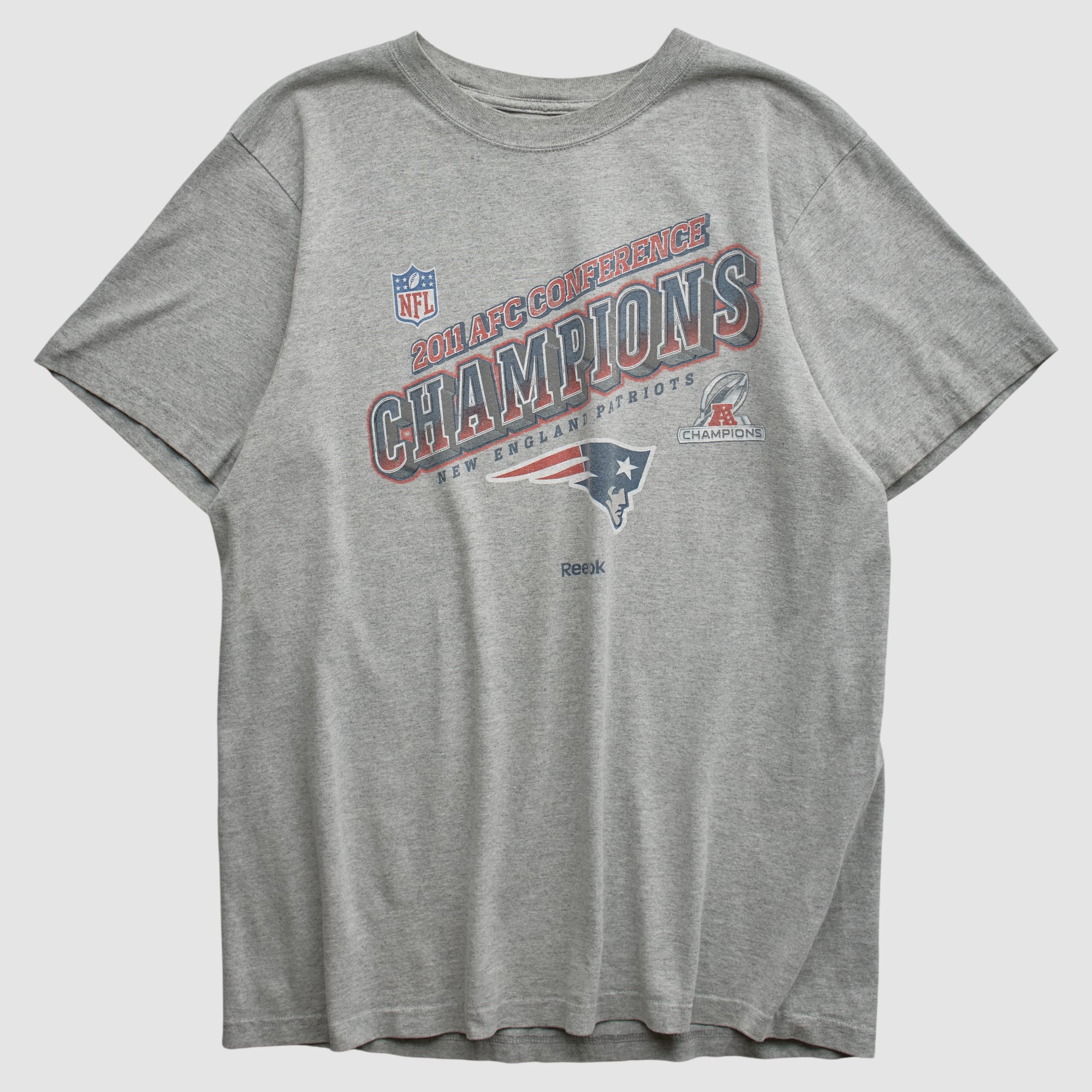 New England Patriots Reebok 2011 T-shirt - Heather Gray - L