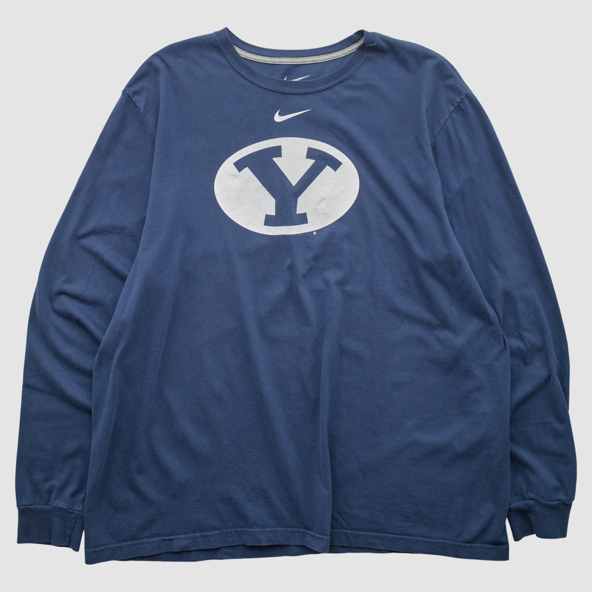 BYU Cougars Nike 2010s Long Sleeve T-shirt - Navy - 3XL