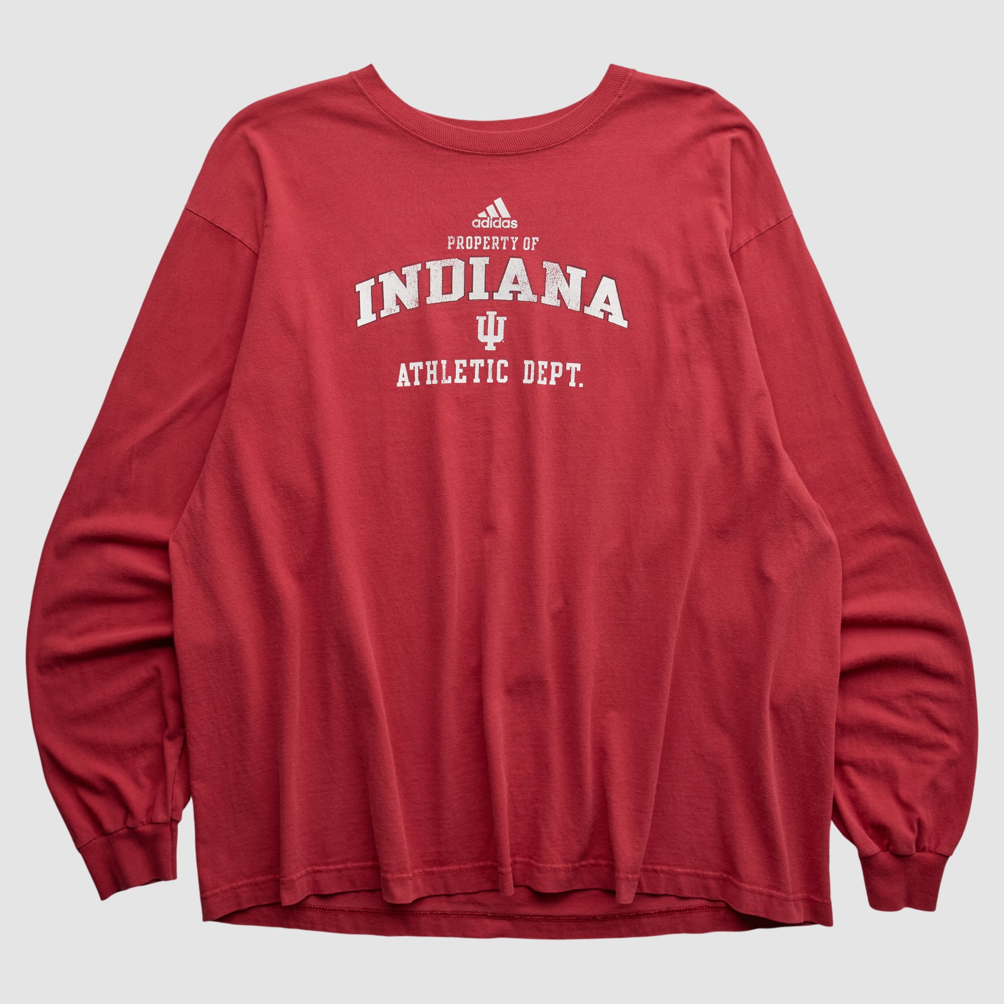 Indiana Hoosiers Adidas 2010s Long Sleeve T-shirt - Red - 2XL