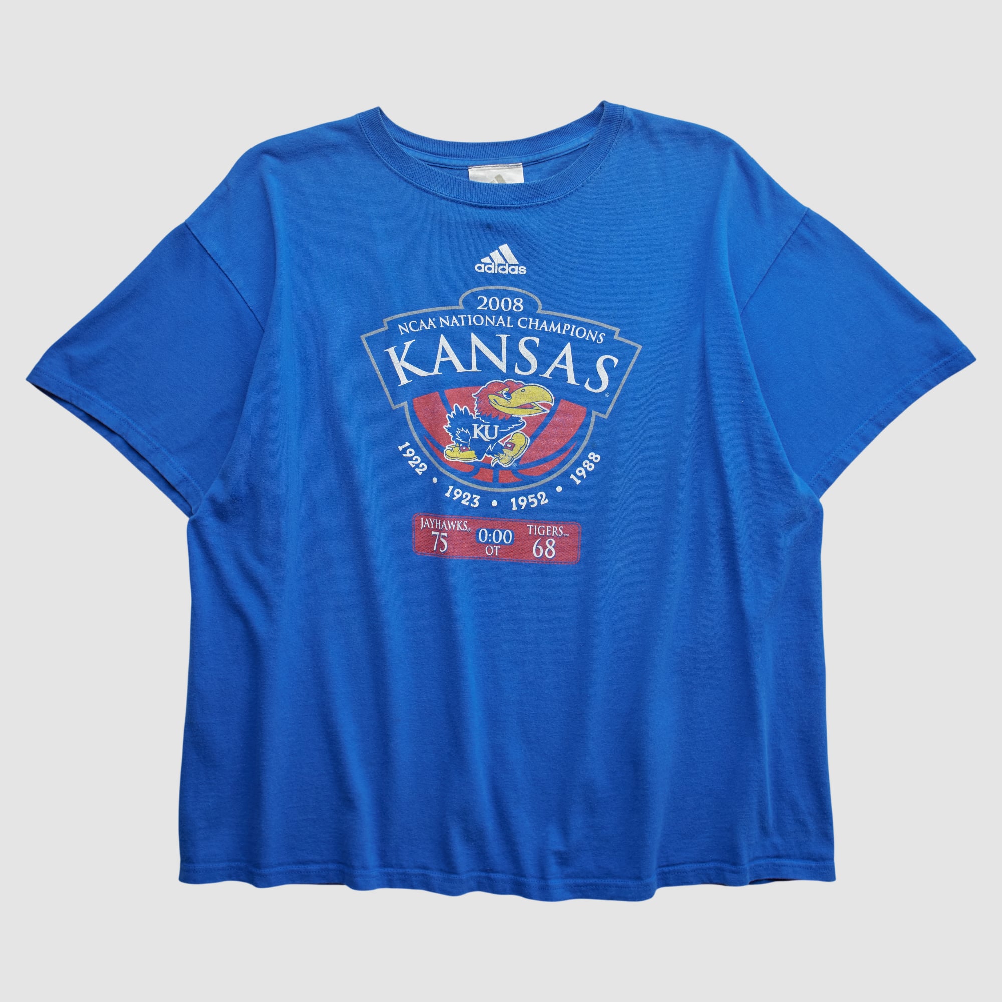 Kansas Jayhawks Adidas 2008 T-shirt - Blue - 2XL