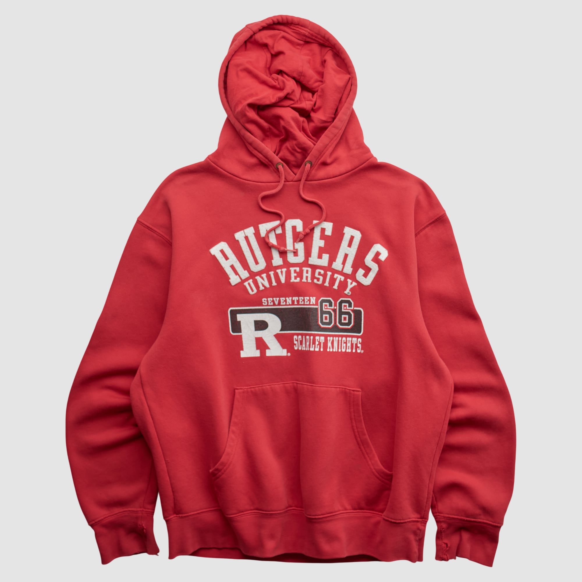 Rutgers Scarlet Knights Jansport 2000s Hooded Pullover Sweatshirt - Red - M