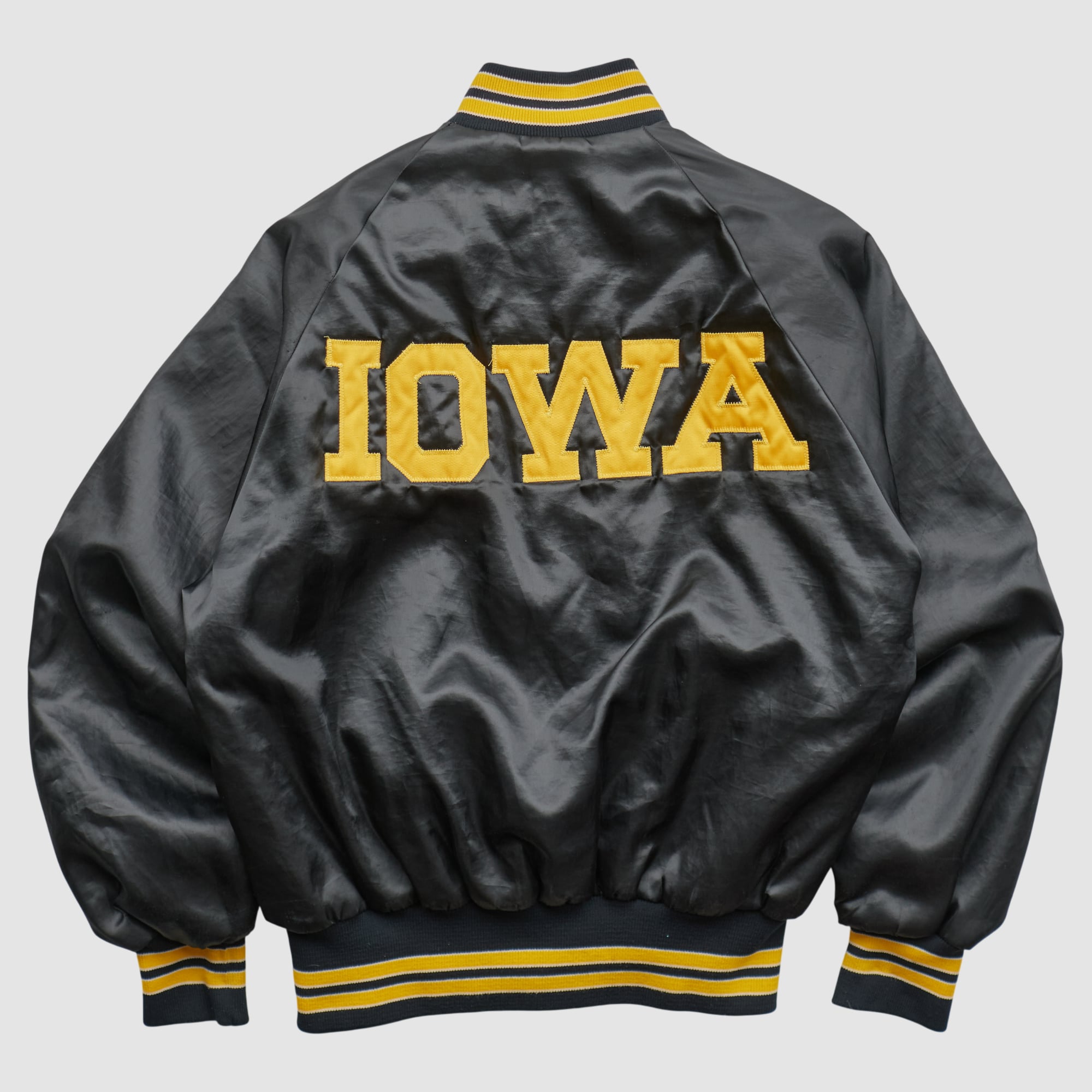 University of Iowa Pla-Jac 80s Full Snap Jacket - Black - M