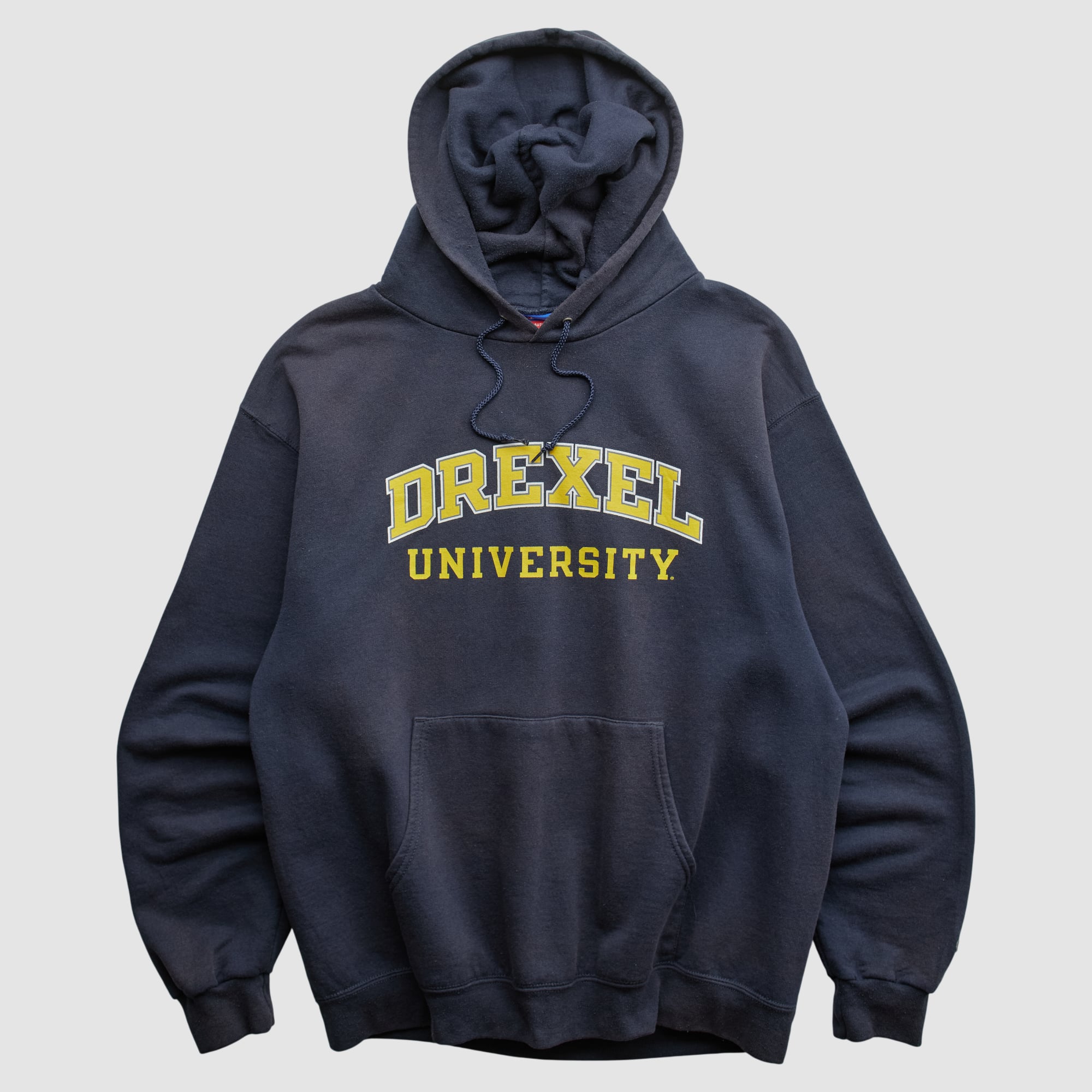 Drexel Dragons Champion 2000s Hooded Pullover Sweatshirt - Navy - L