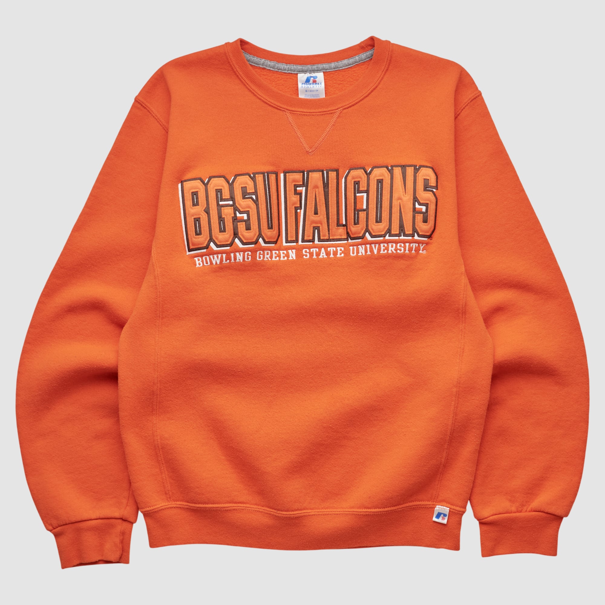 Bowling Green St. Falcons Russell 2010s Pullover Sweatshirt - Orange - XS