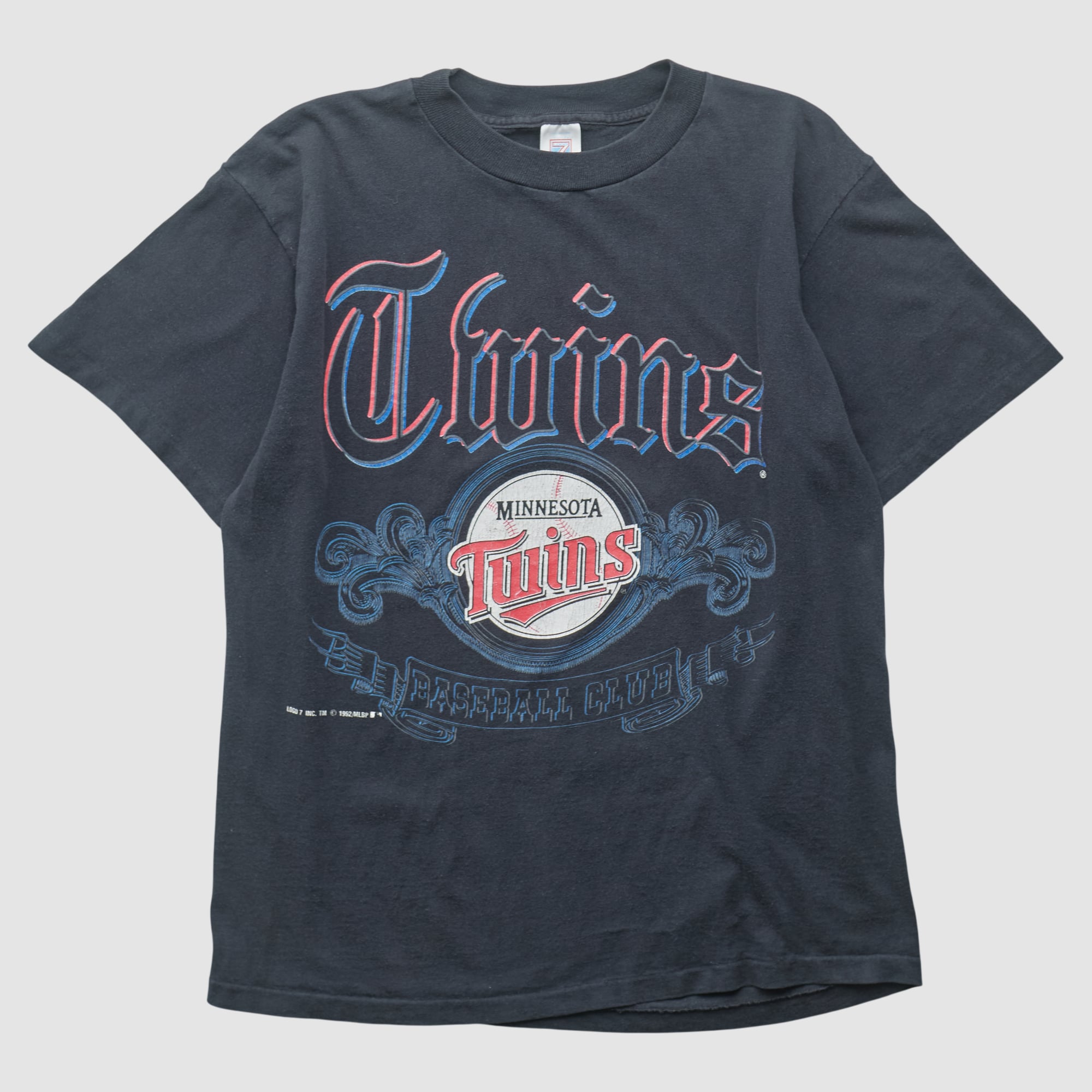 Minnesota Twins Logo 7 1992 T-shirt - Black - S