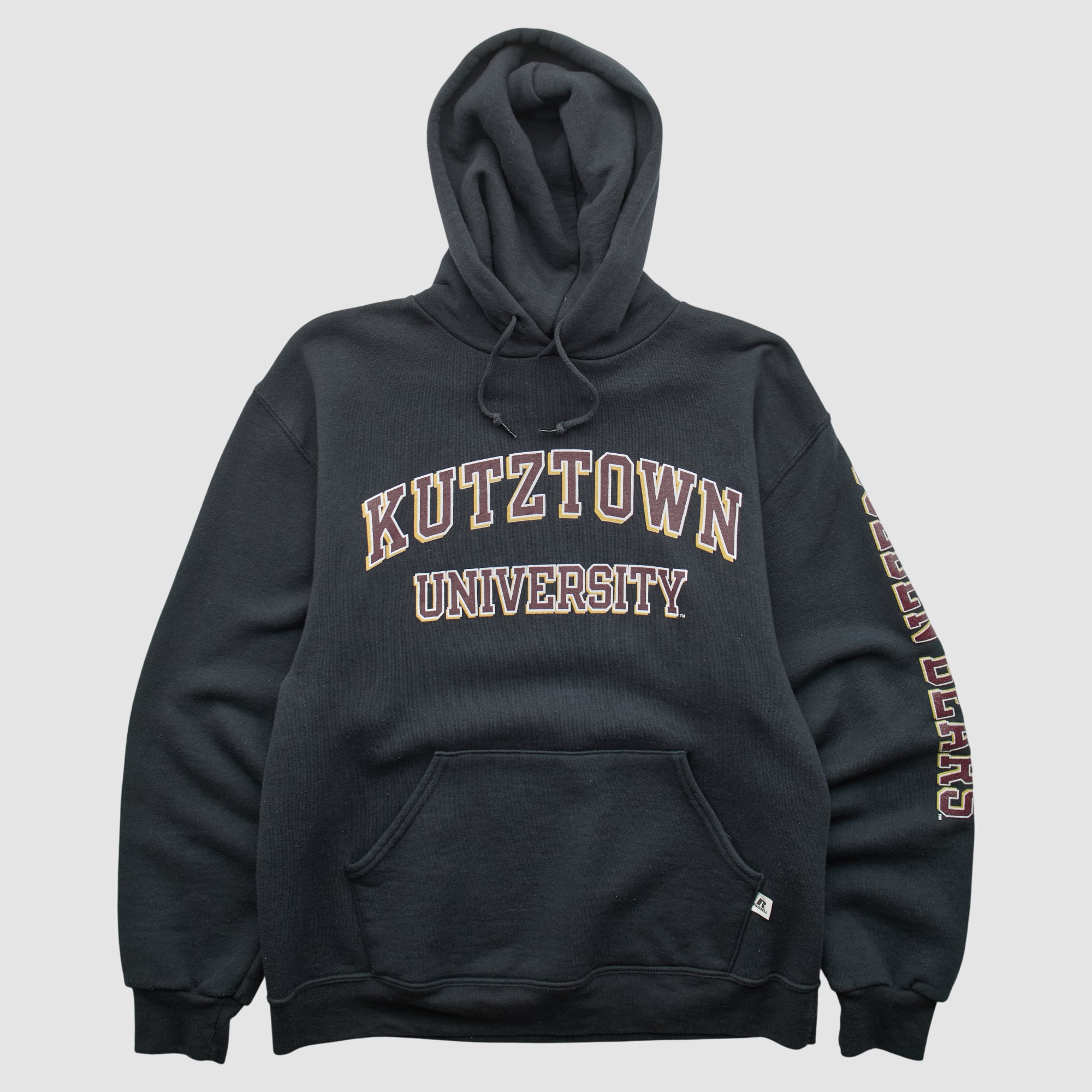 Kutztown Golden Bears Russell 2000s Hooded Pullover Sweatshirt - Black - S
