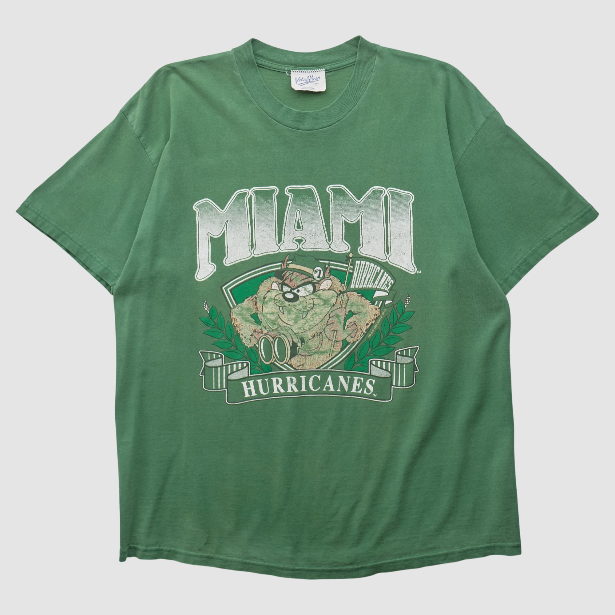 Miami Hurricanes Velva Sheen 90s T-shirt - Green - M