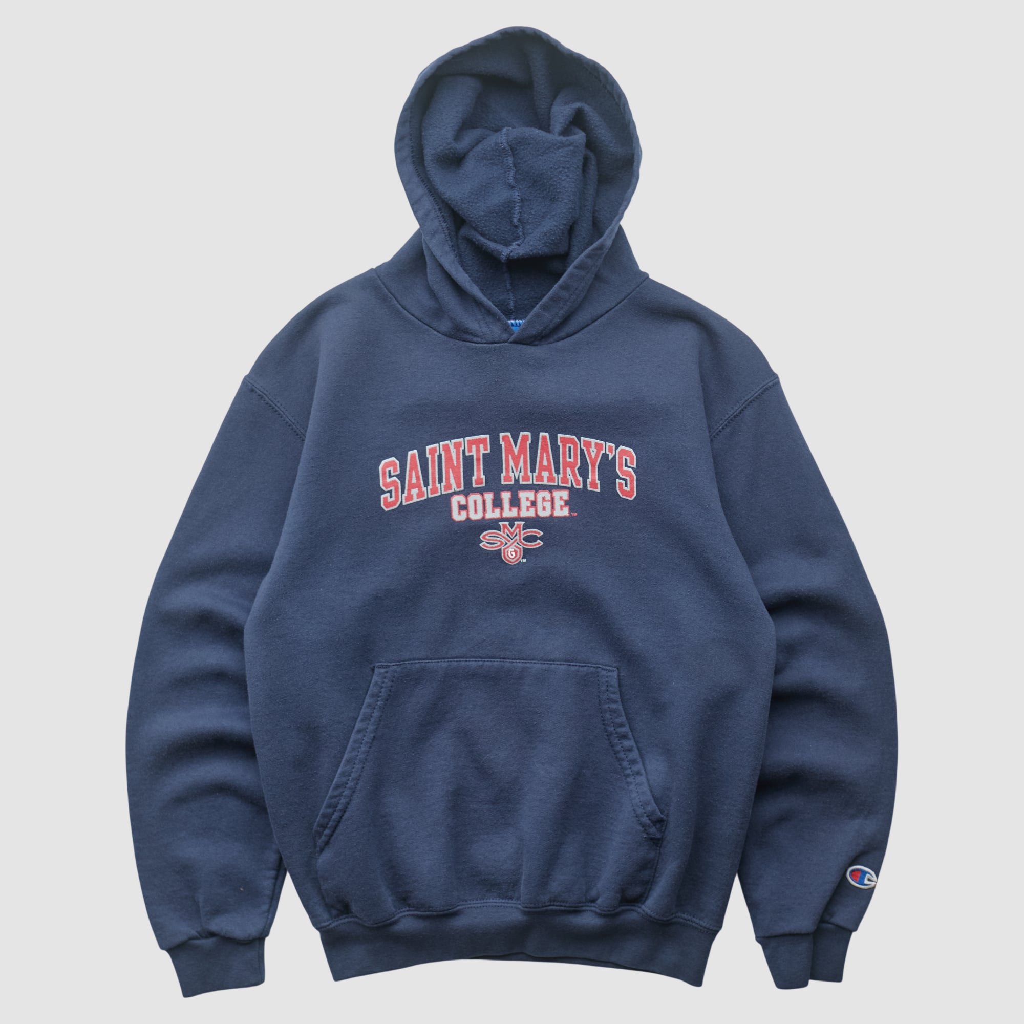 Saint Mary's Gaels Champion 2000s Hooded Pullover Sweatshirt - Navy - Yth L
