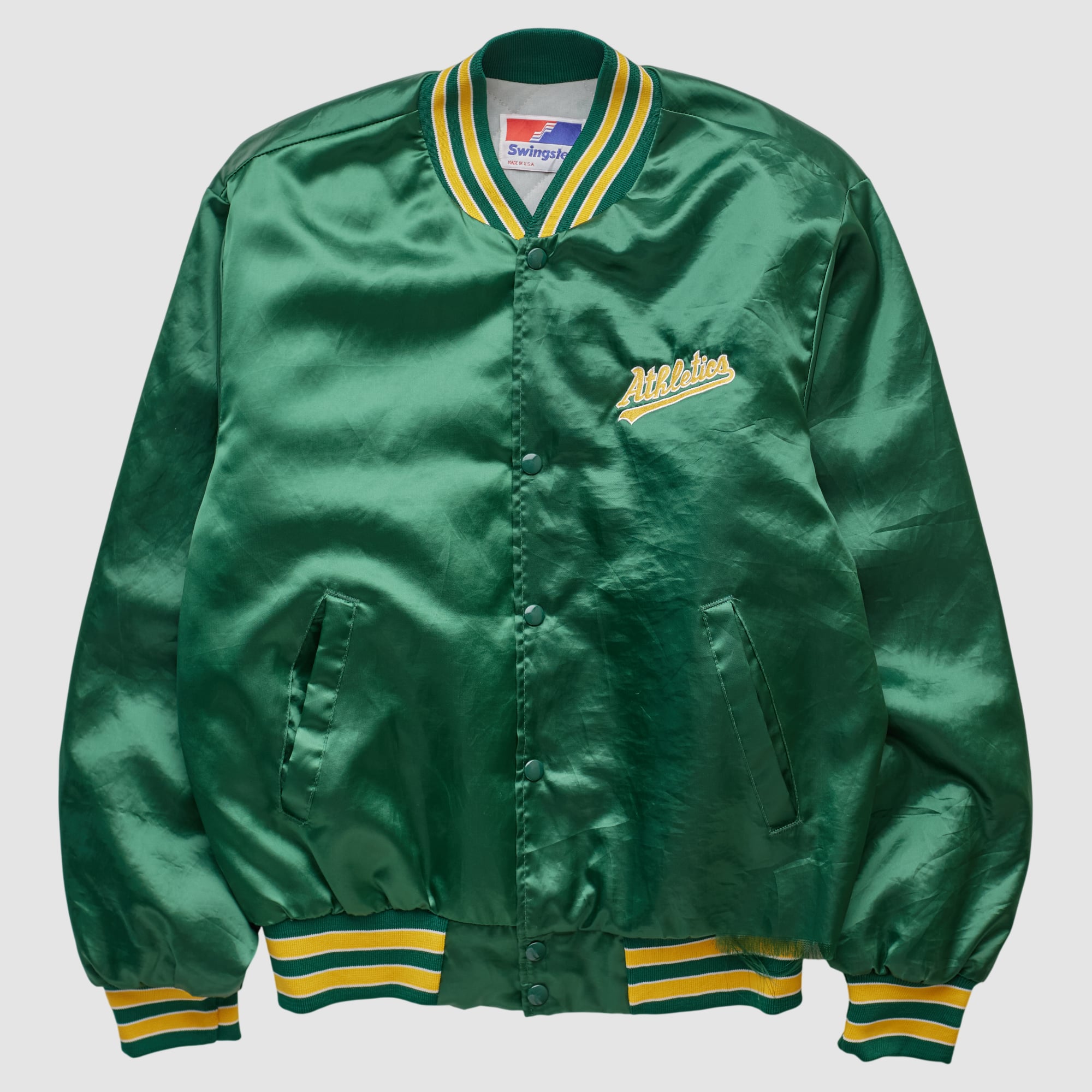 Athletics Swingster 80s Full Snap Jacket - Green - S