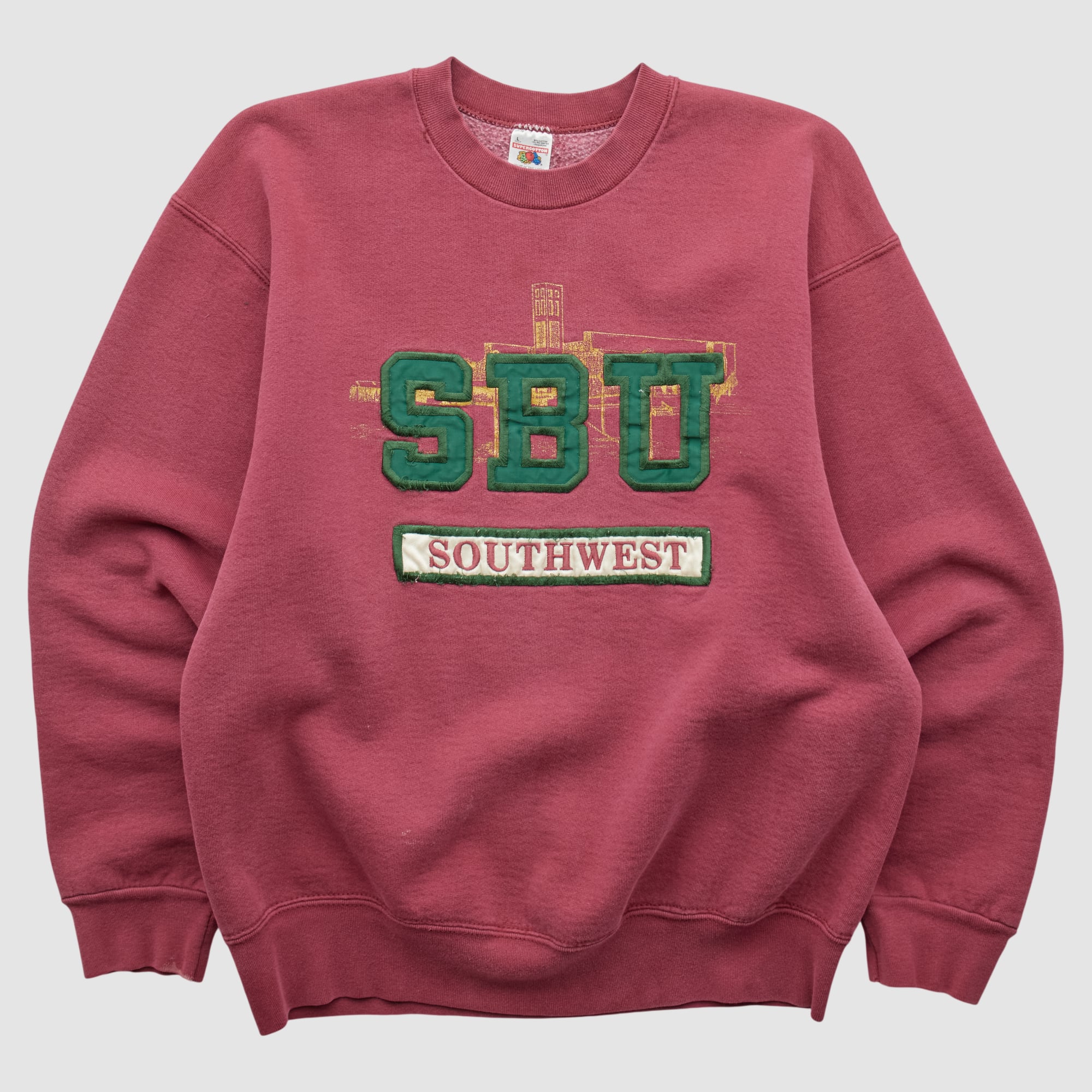 Southwest Baptist University Bearcats Santee Sweats 90s Pullover Sweatshirt - Red - XL