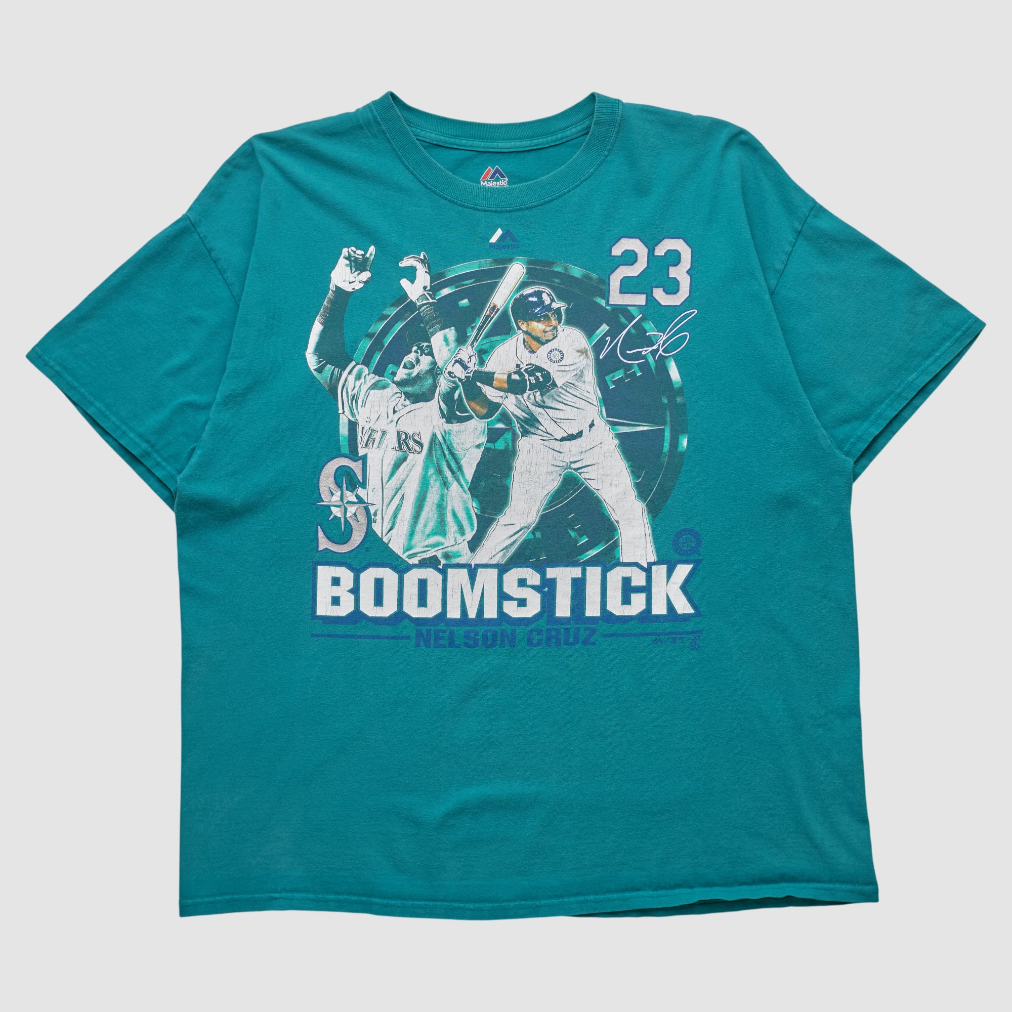 Seattle Mariners Majestic 2010s T-shirt - Teal - L