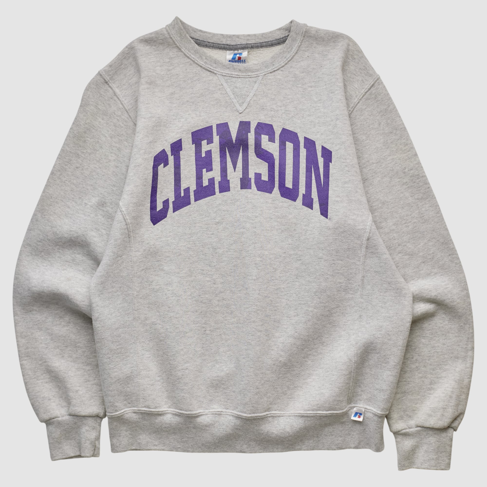Clemson Tigers Russell 2010s Pullover Sweatshirt - Heather Gray - XS