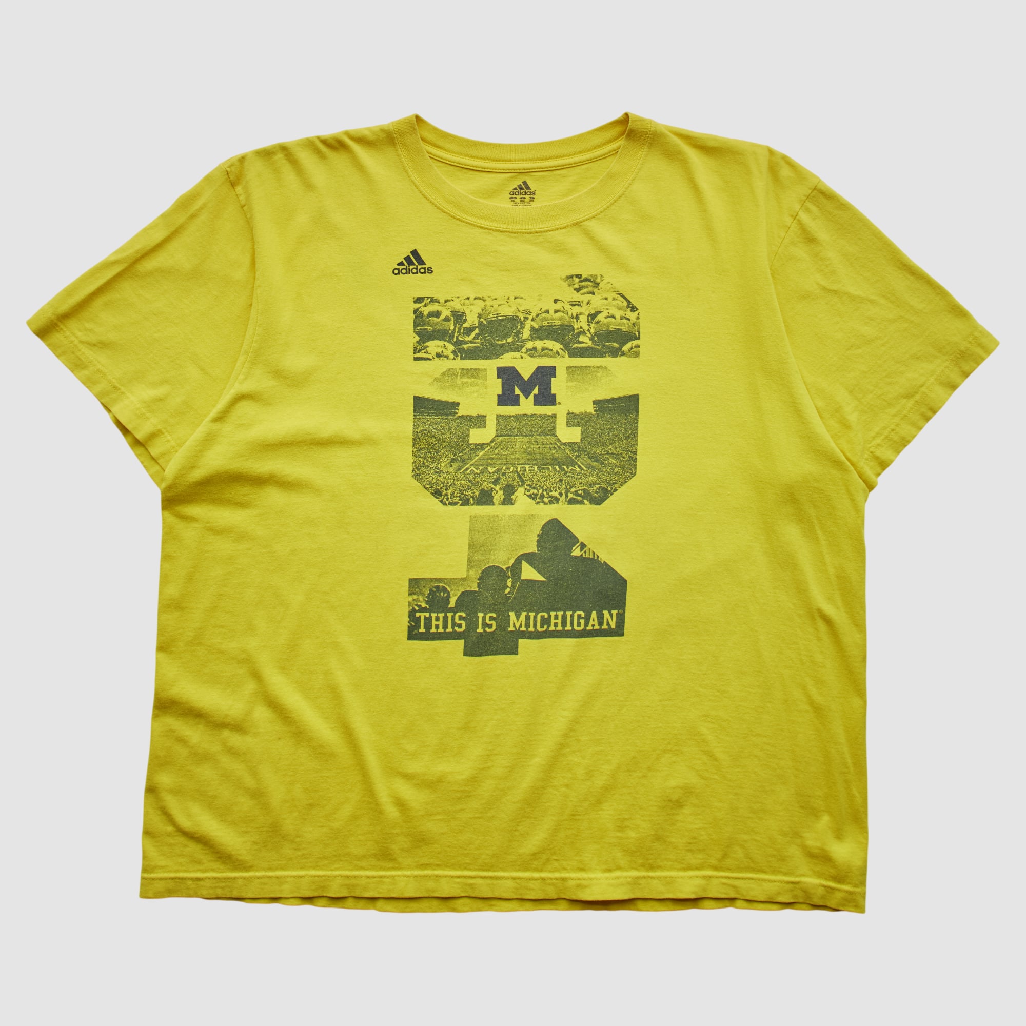 Michigan Wolverines Adidas 2010s T-shirt - Yellow - 2XL