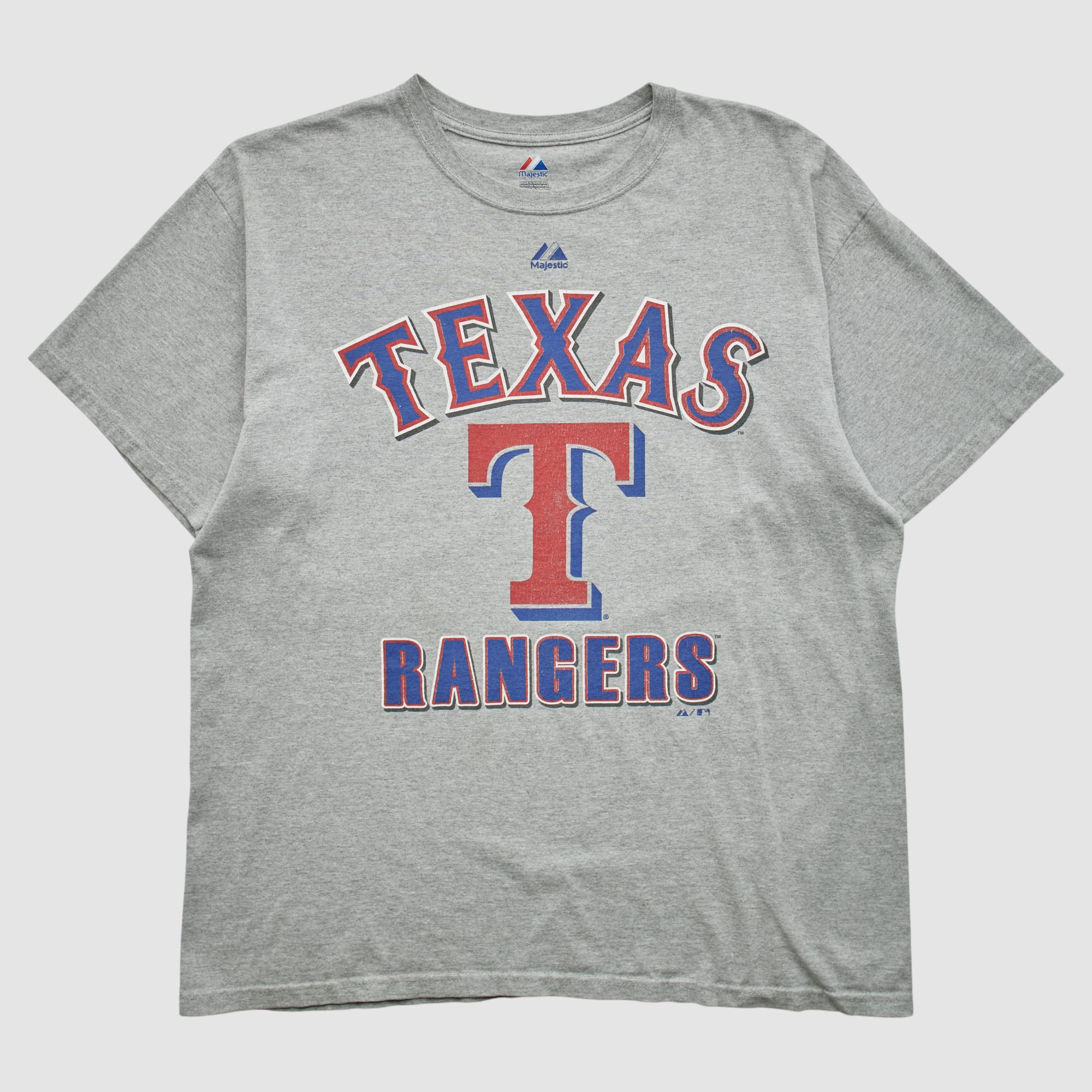 Texas Rangers Majestic 2010s T-shirt - Heather Gray - L
