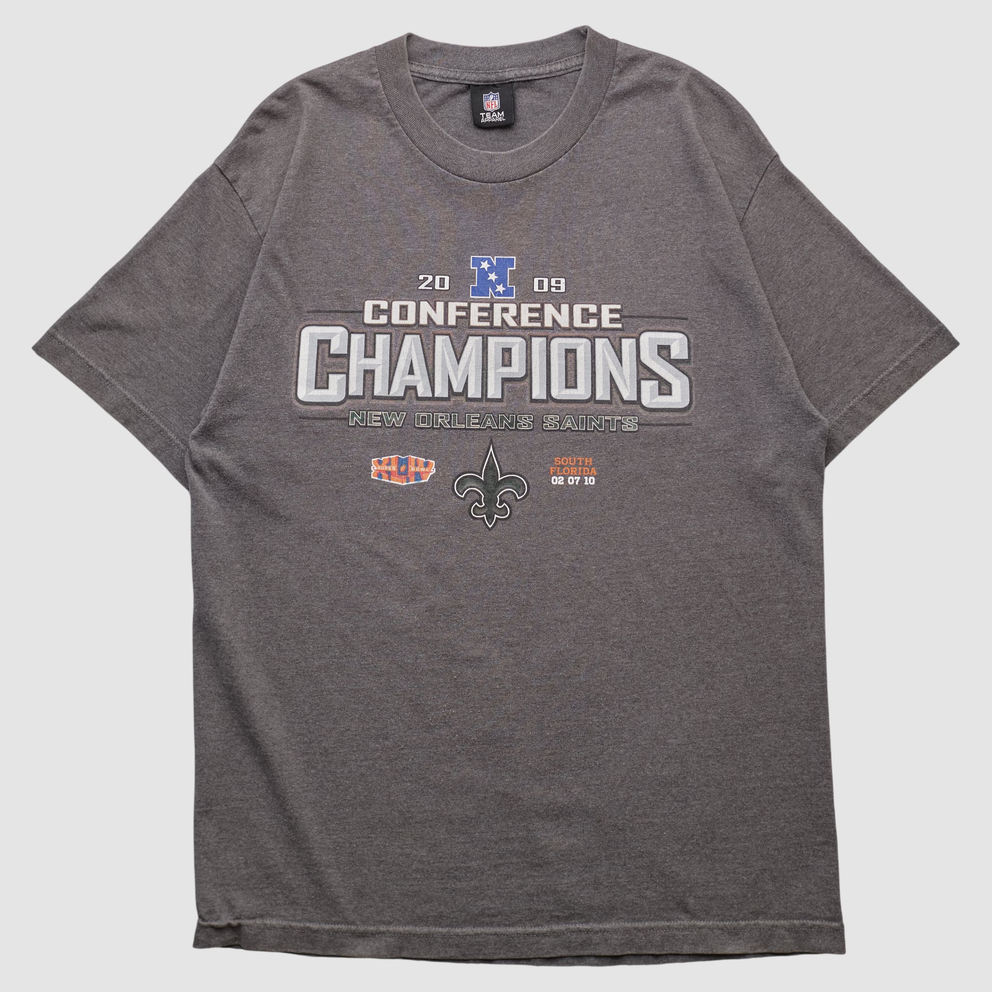 Super Bowl XLIV NFL 2009 T-shirt - Dark Heather Gray - S