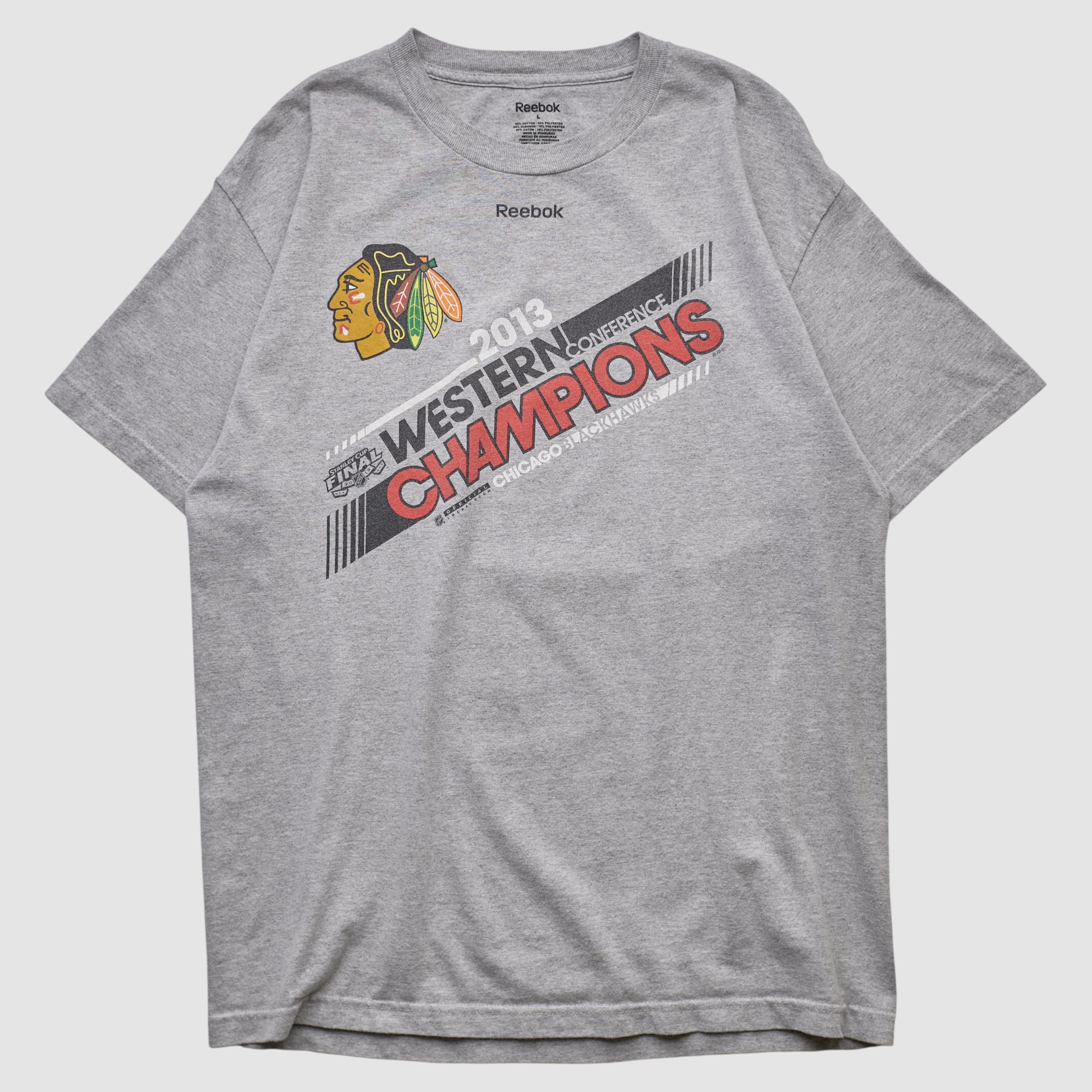 Chicago Blackhawks Reebok 2013 T-shirt - Heather Gray - M