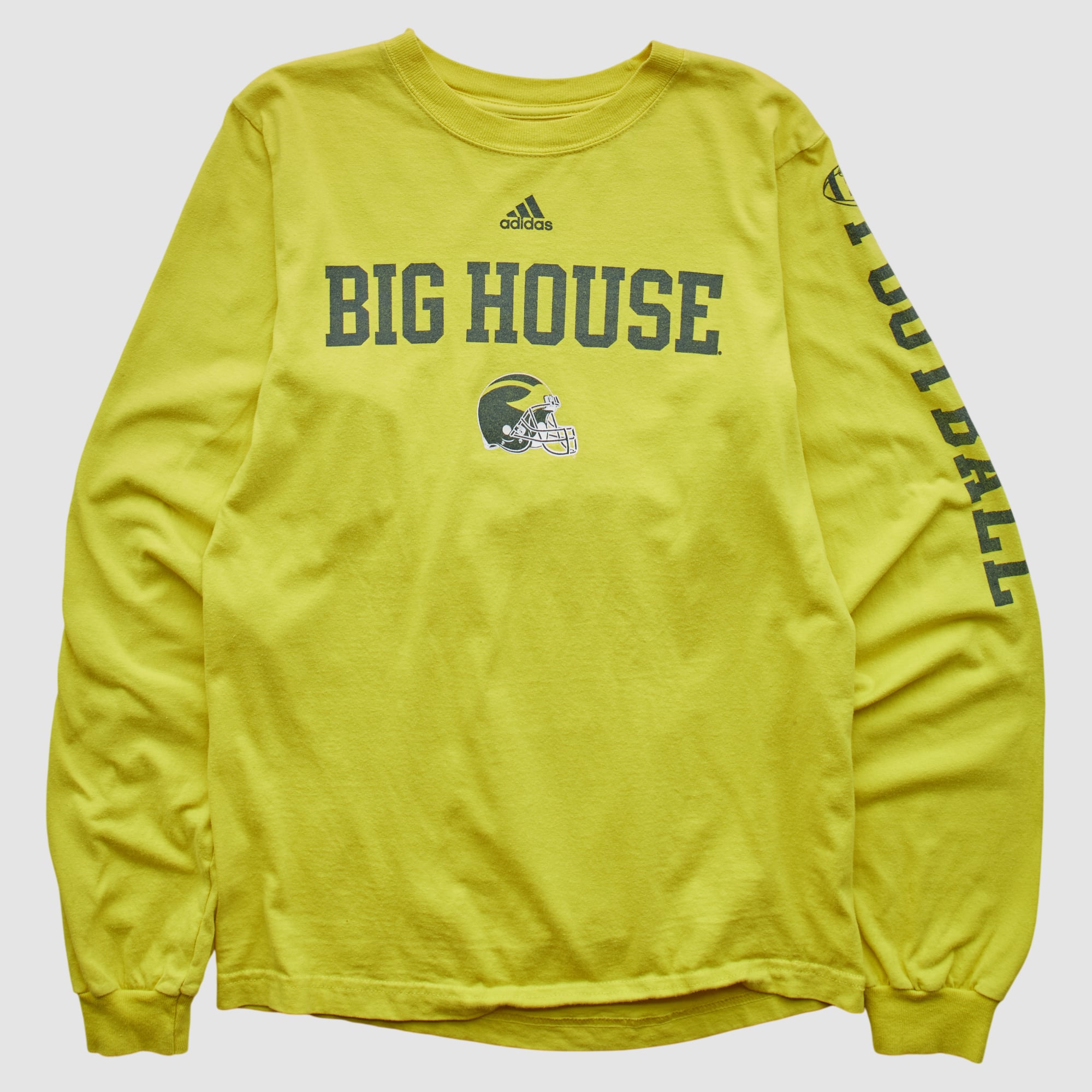 Michigan Wolverines Adidas 2010s Long Sleeve T-shirt - Yellow - XS