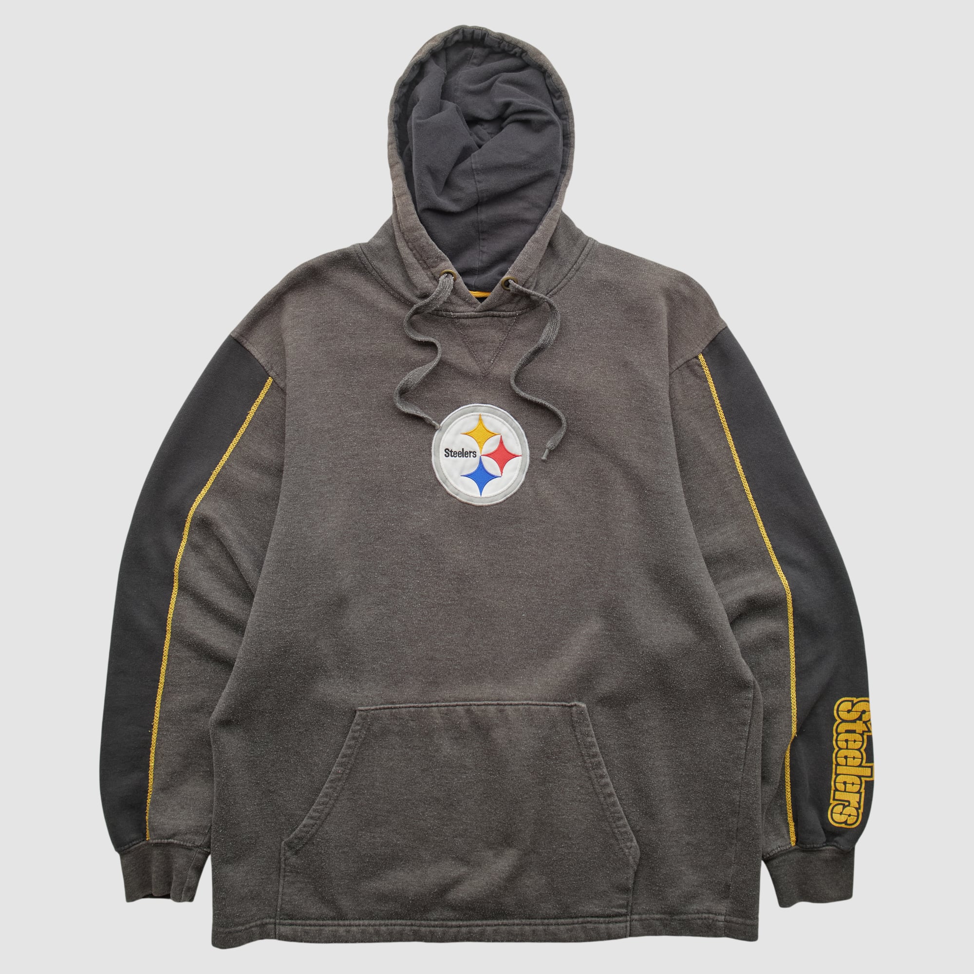 Pittsburgh Steelers NFL 2010s Hooded Pullover Sweatshirt - Dark Heather Gray - M