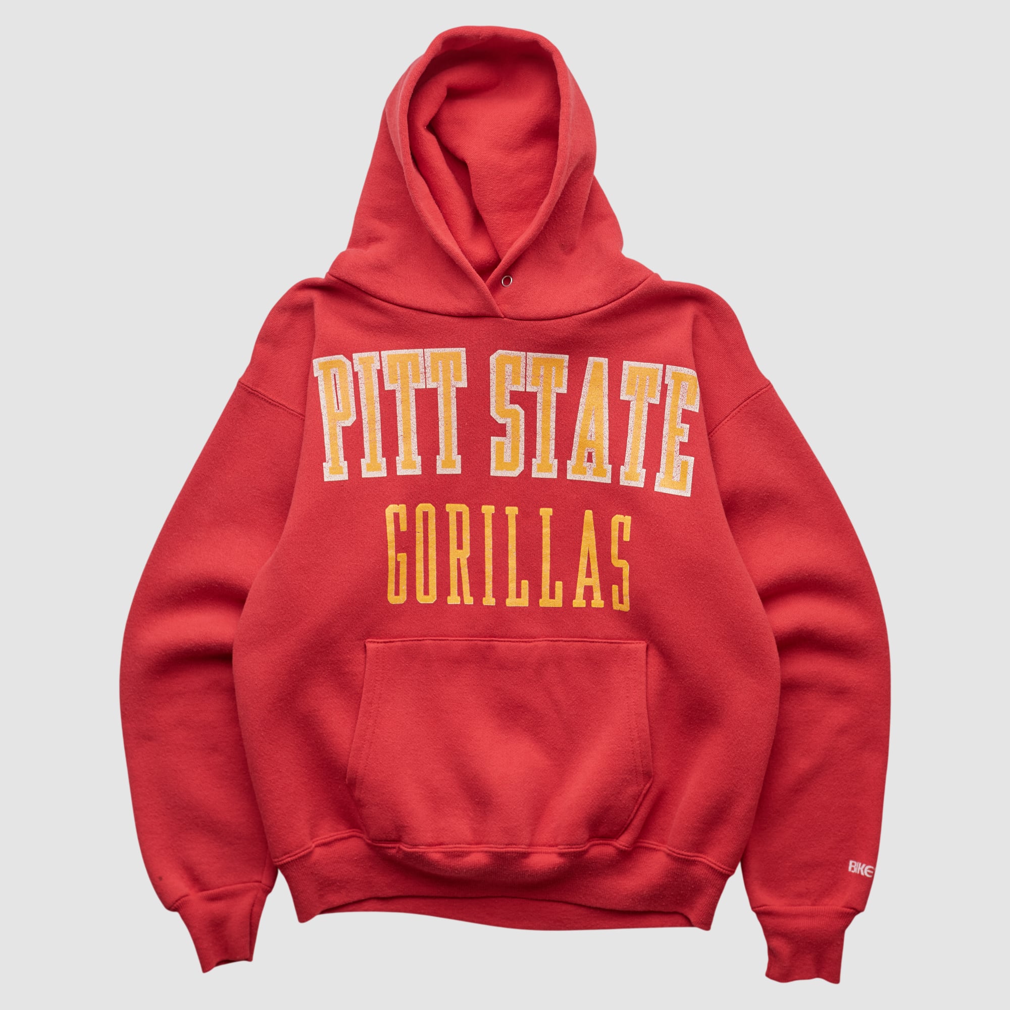 Pittsburg State Gorillas Bike 90s Hooded Pullover Sweatshirt - Red - XS