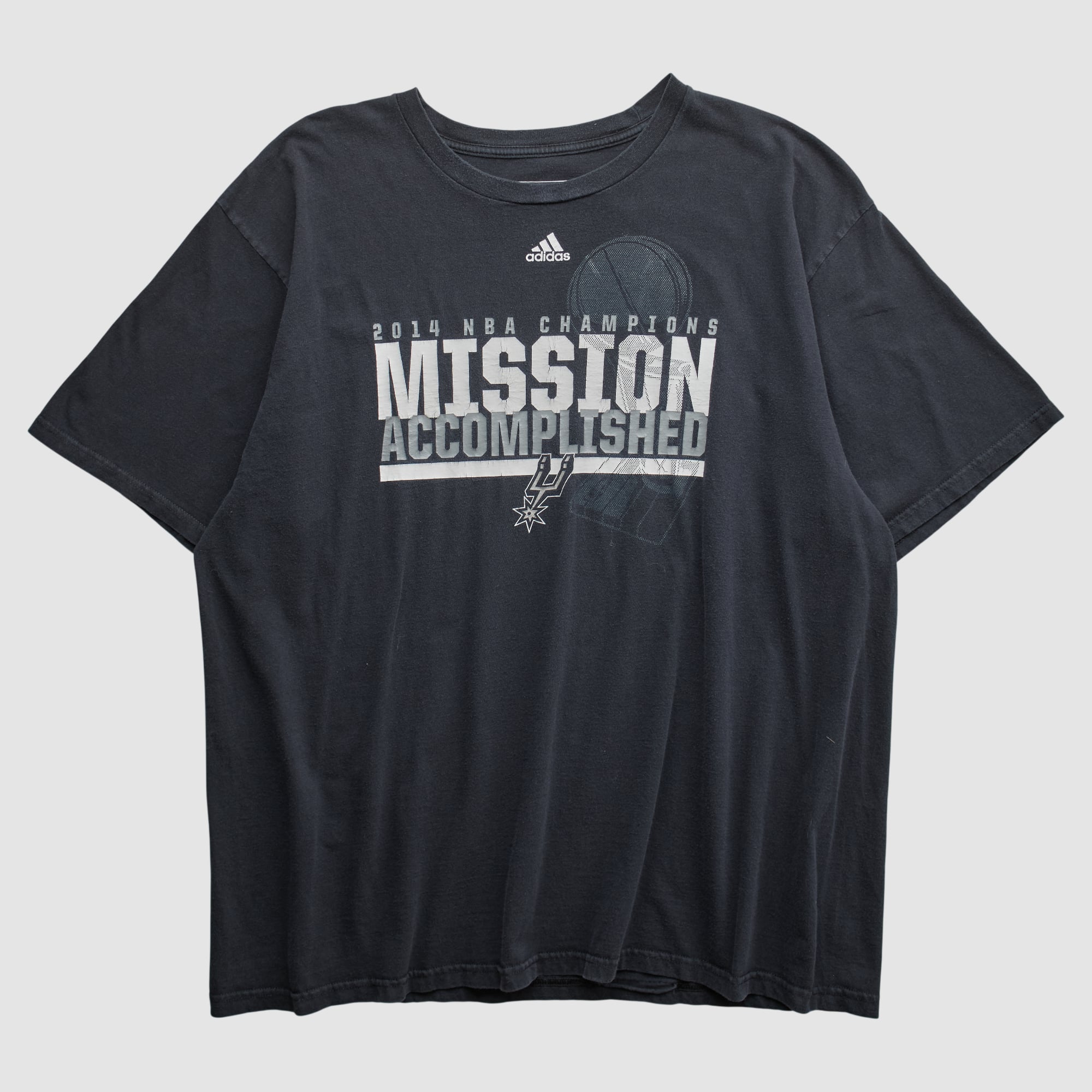 San Antonio Spurs Adidas 2014 T-shirt - Black - 2XL