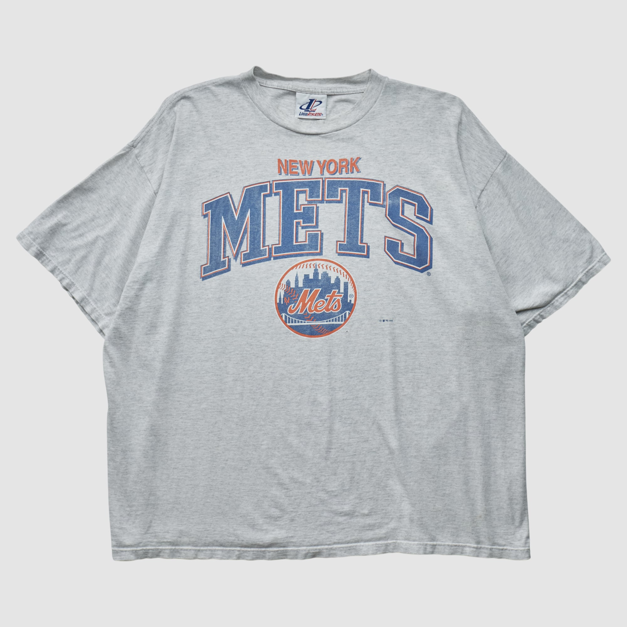 New York Mets Logo Athletic 1998 T-shirt - Heather Gray - 2XL