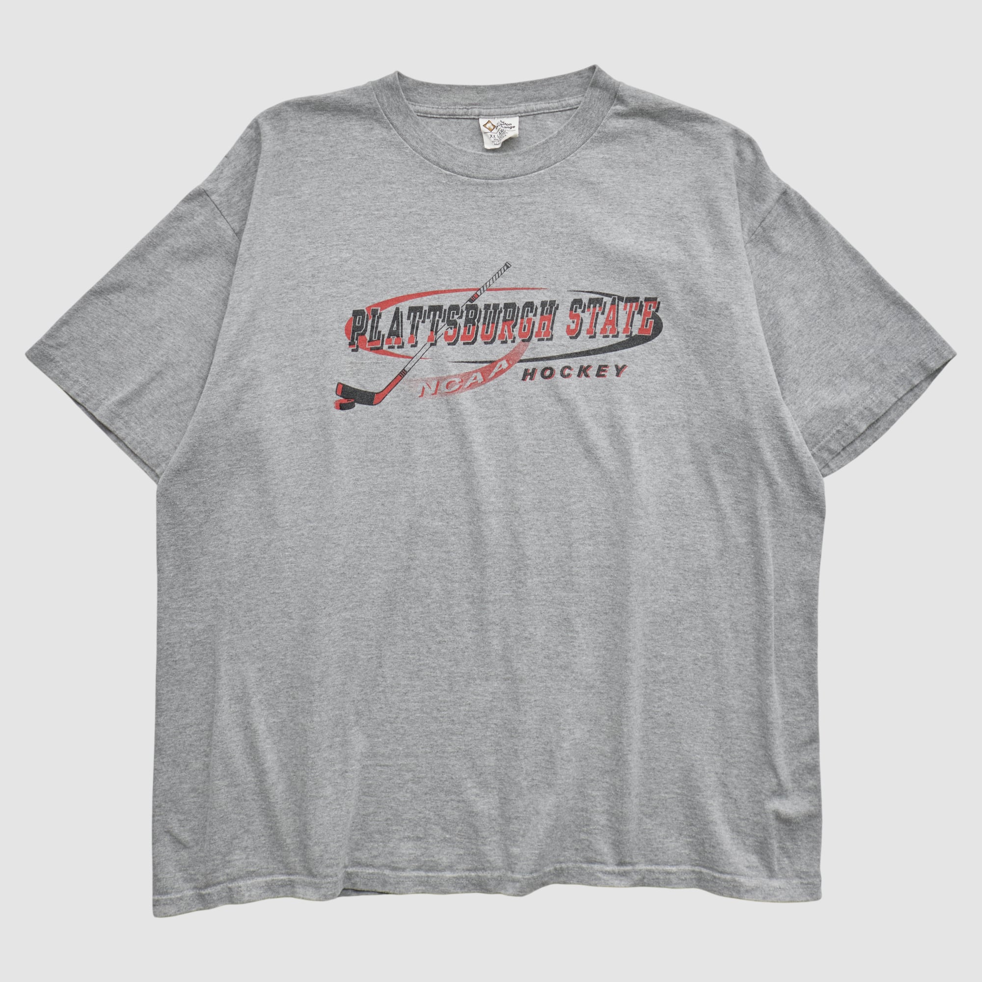 Plattsburgh State Cardinals Cotton Exchange 2000s T-shirt - Heather Gray - 2XL