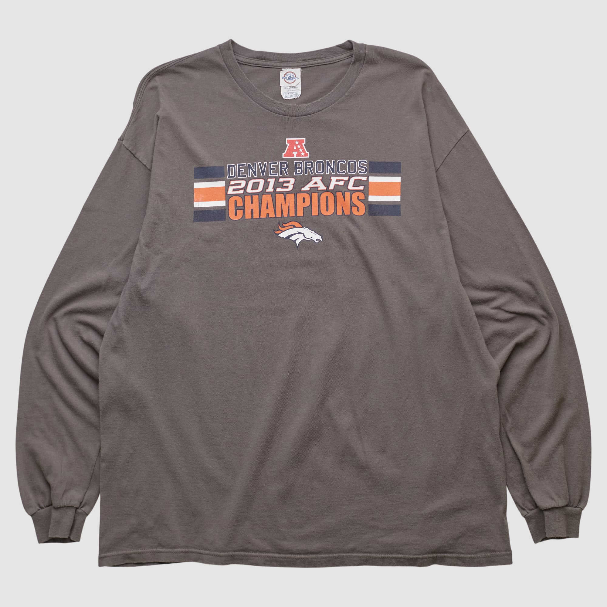 Denver Broncos Delta 2013 Long Sleeve T-shirt - Gray - XL