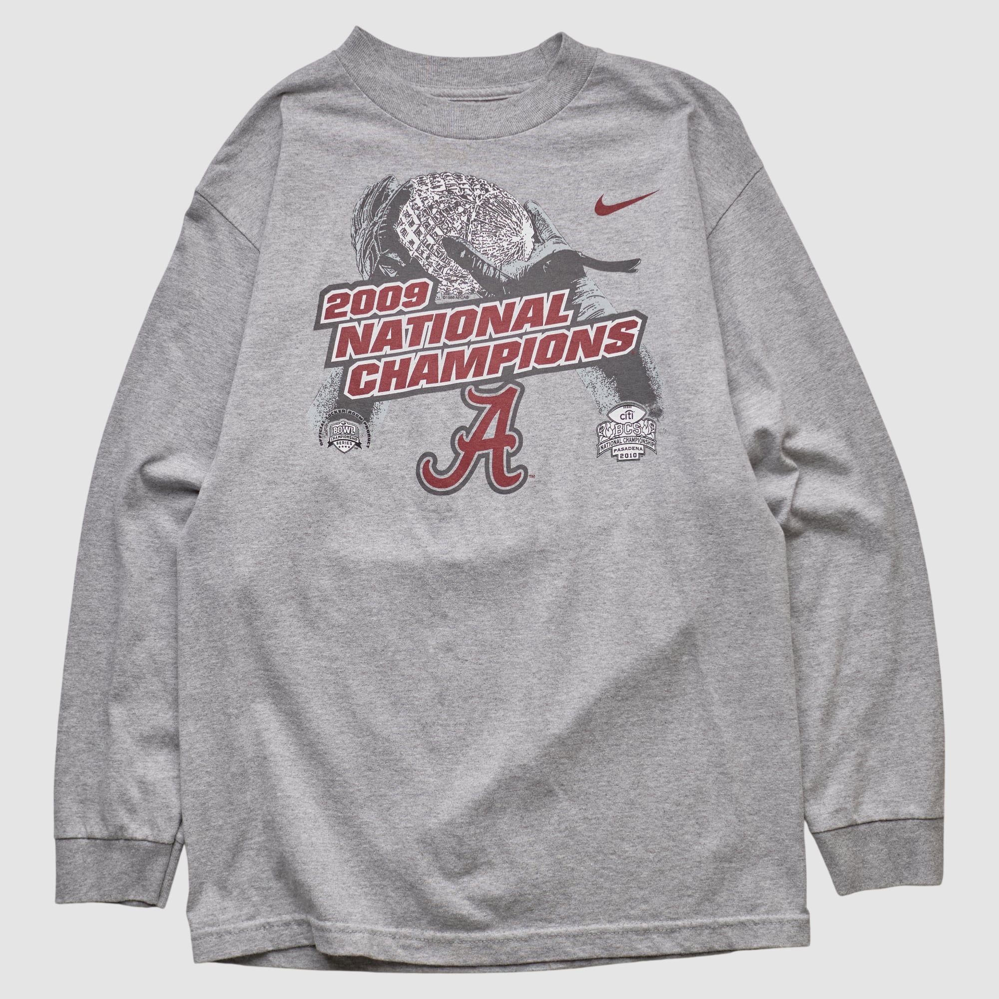 Alabama Crimson Tide Nike 2009 Long Sleeve T-shirt - Heather Gray - S