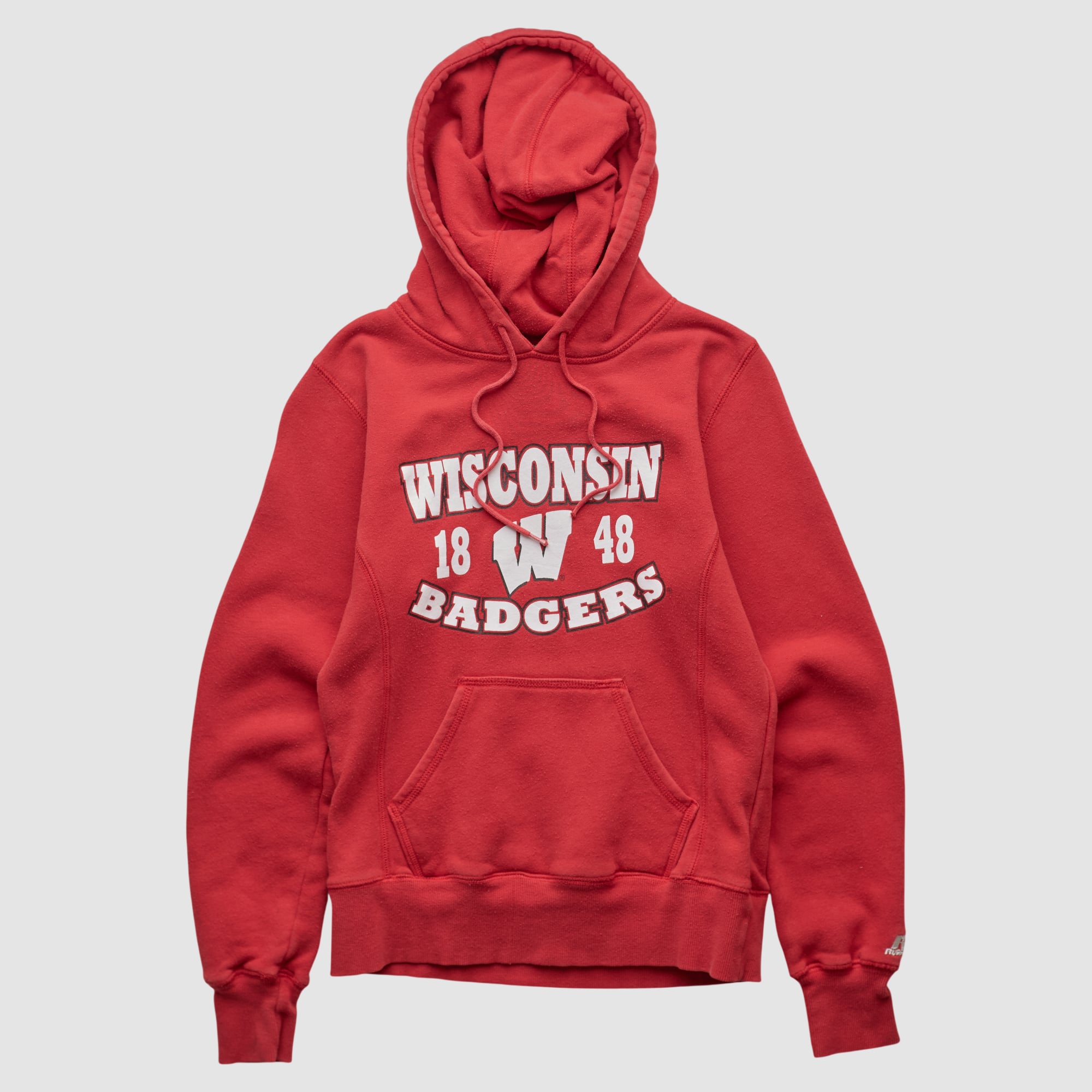 Wisconsin Badgers Russell 2000s Hooded Pullover Sweatshirt - Red - XS