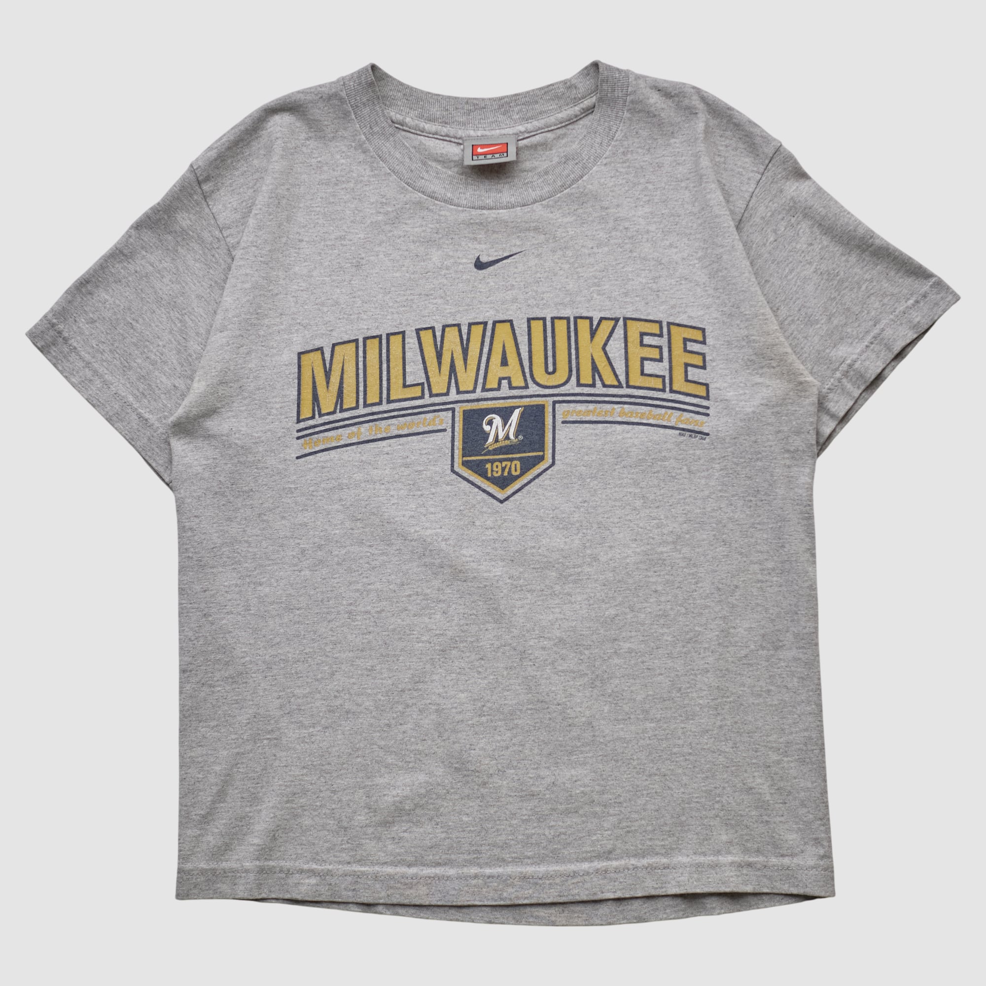 Milwaukee Brewers Nike 2000s T-shirt - Heather Gray - XS