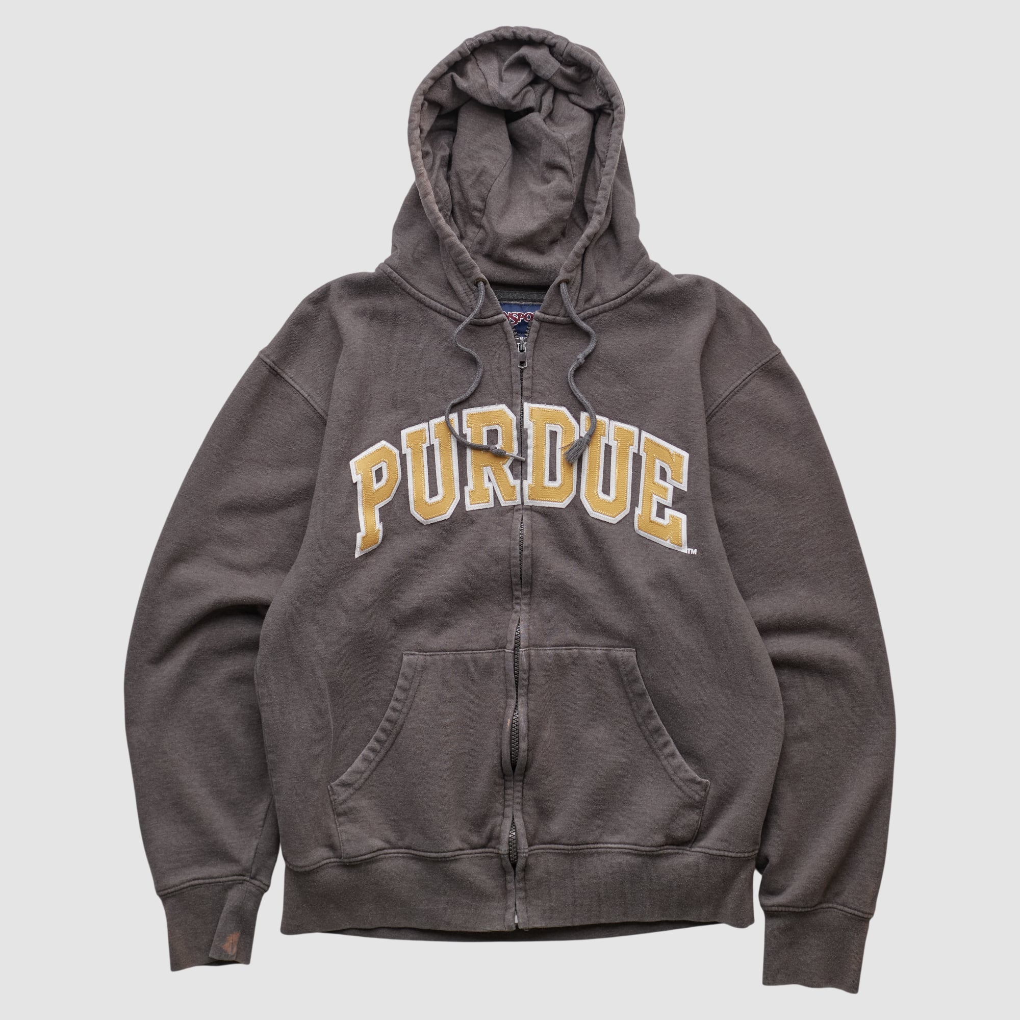 Purdue Boilermakers Jansport 2000s Hooded Full Zip Sweatshirt - Charcoal - XS
