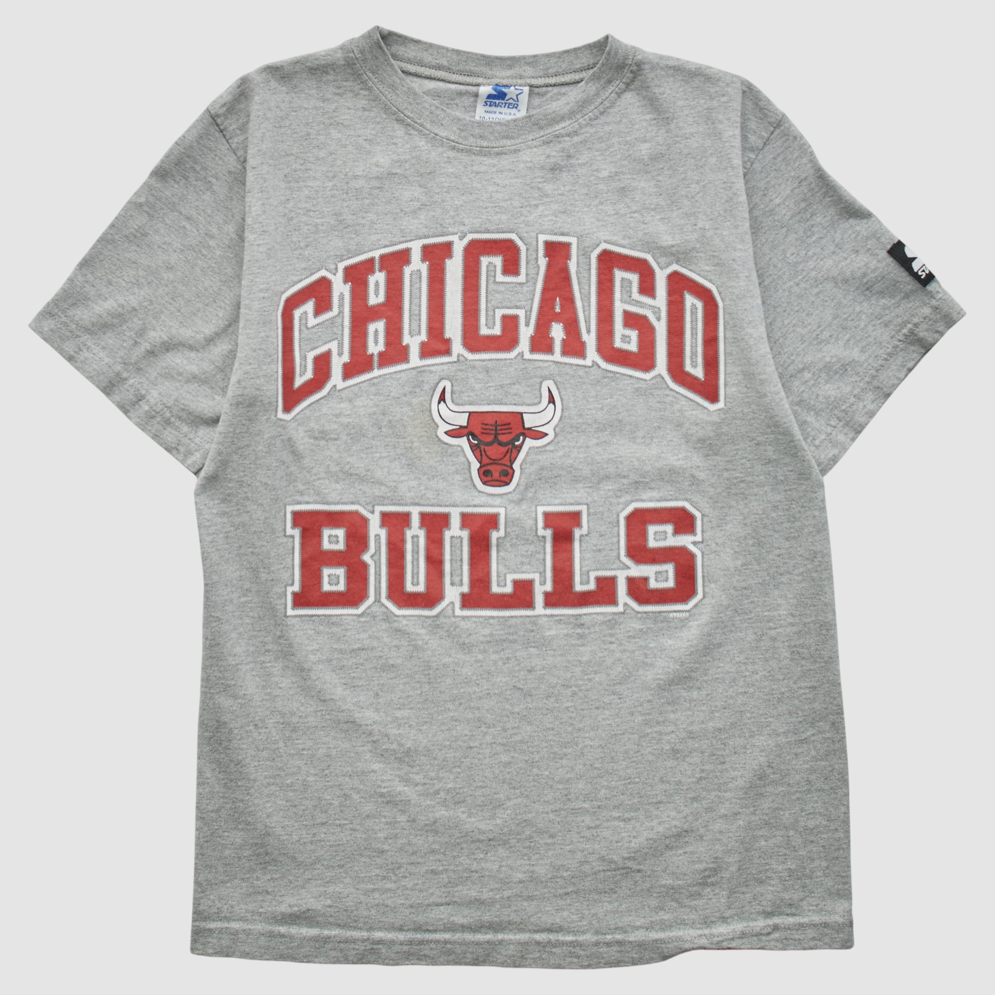 Chicago Bulls Starter 90s T-shirt - Heather Gray - Yth L