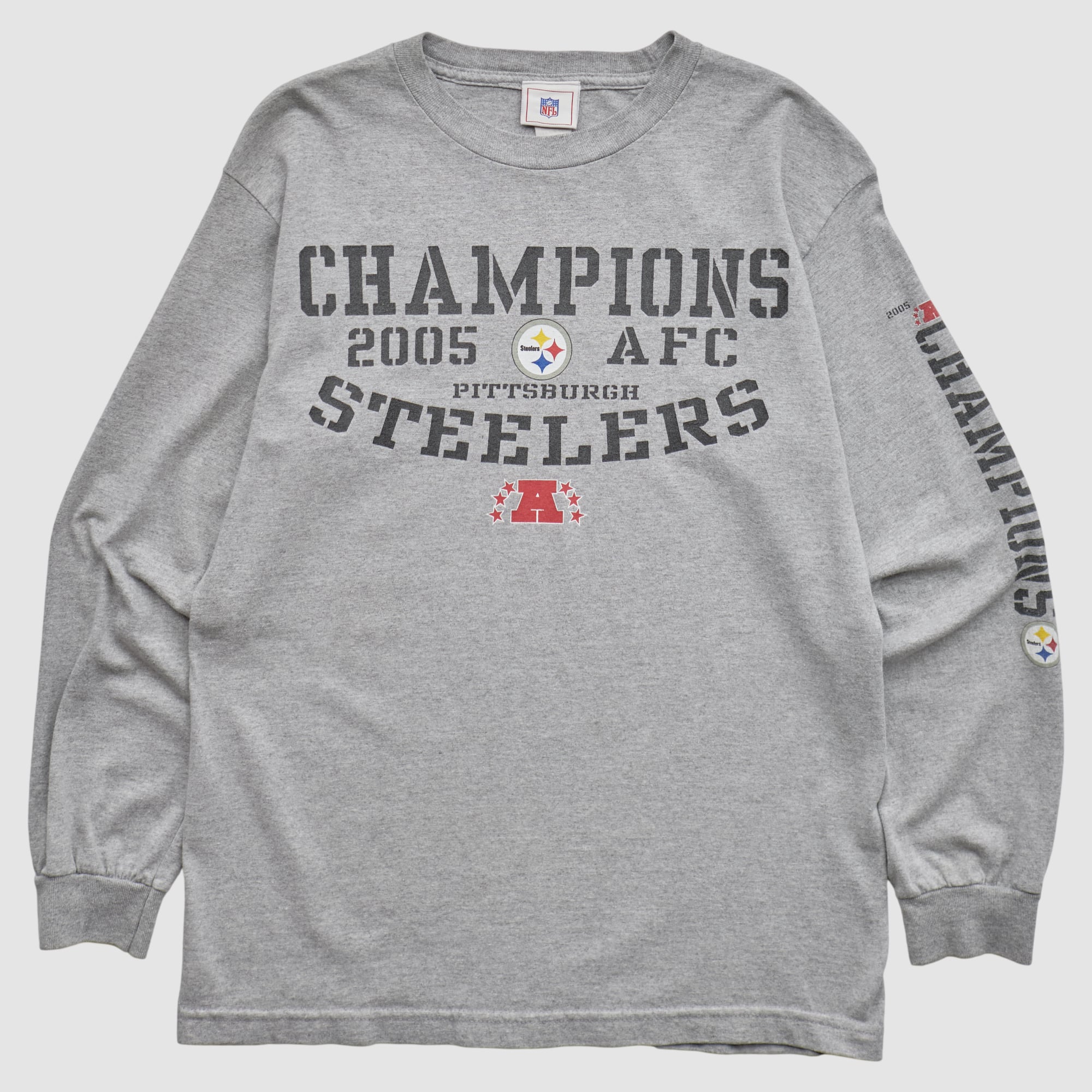 Pittsburgh Steelers NFL 2005 Sweatshirt - Heather Gray - XS
