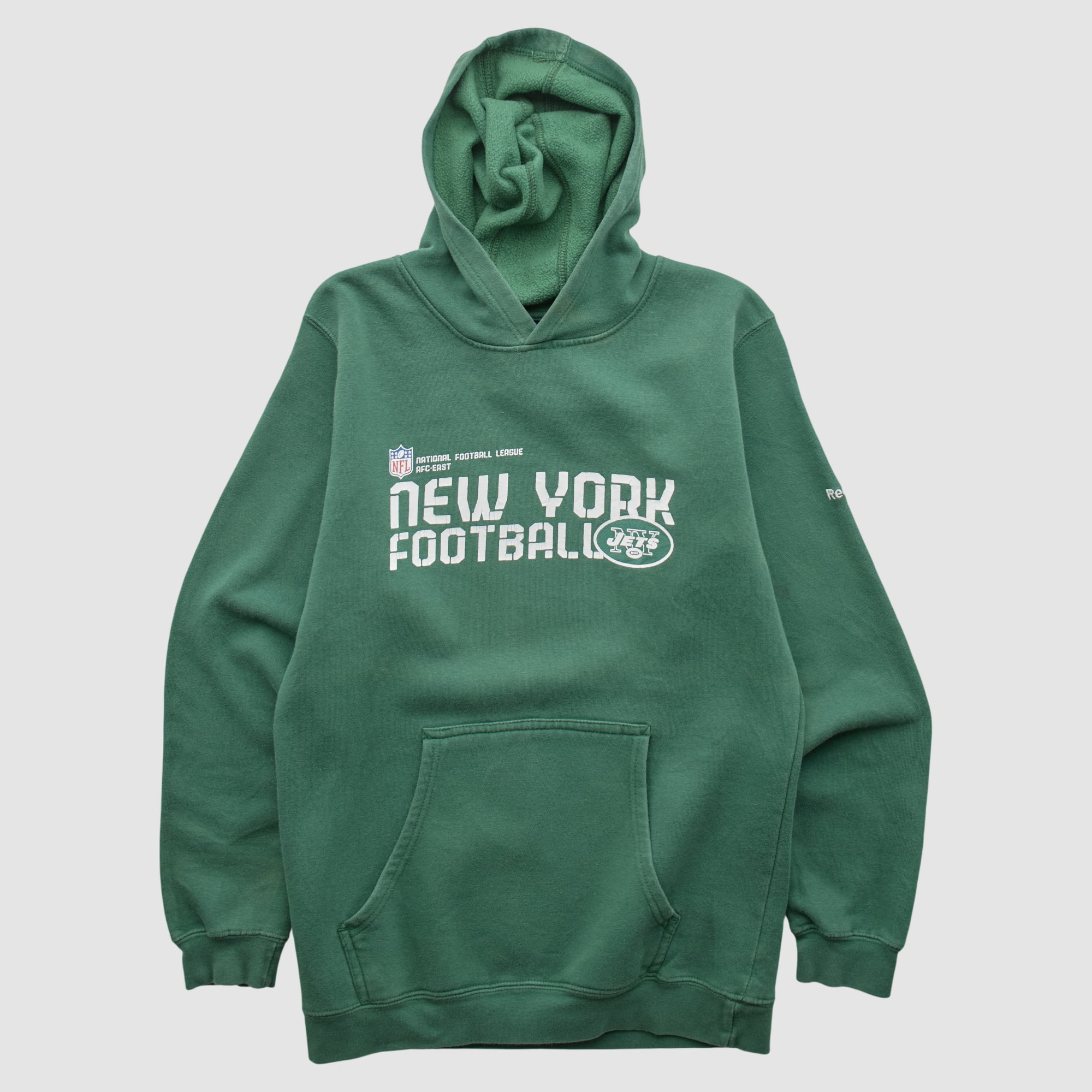 New York Jets Reebok 2000s Hooded Pullover Sweatshirt - Green - XS