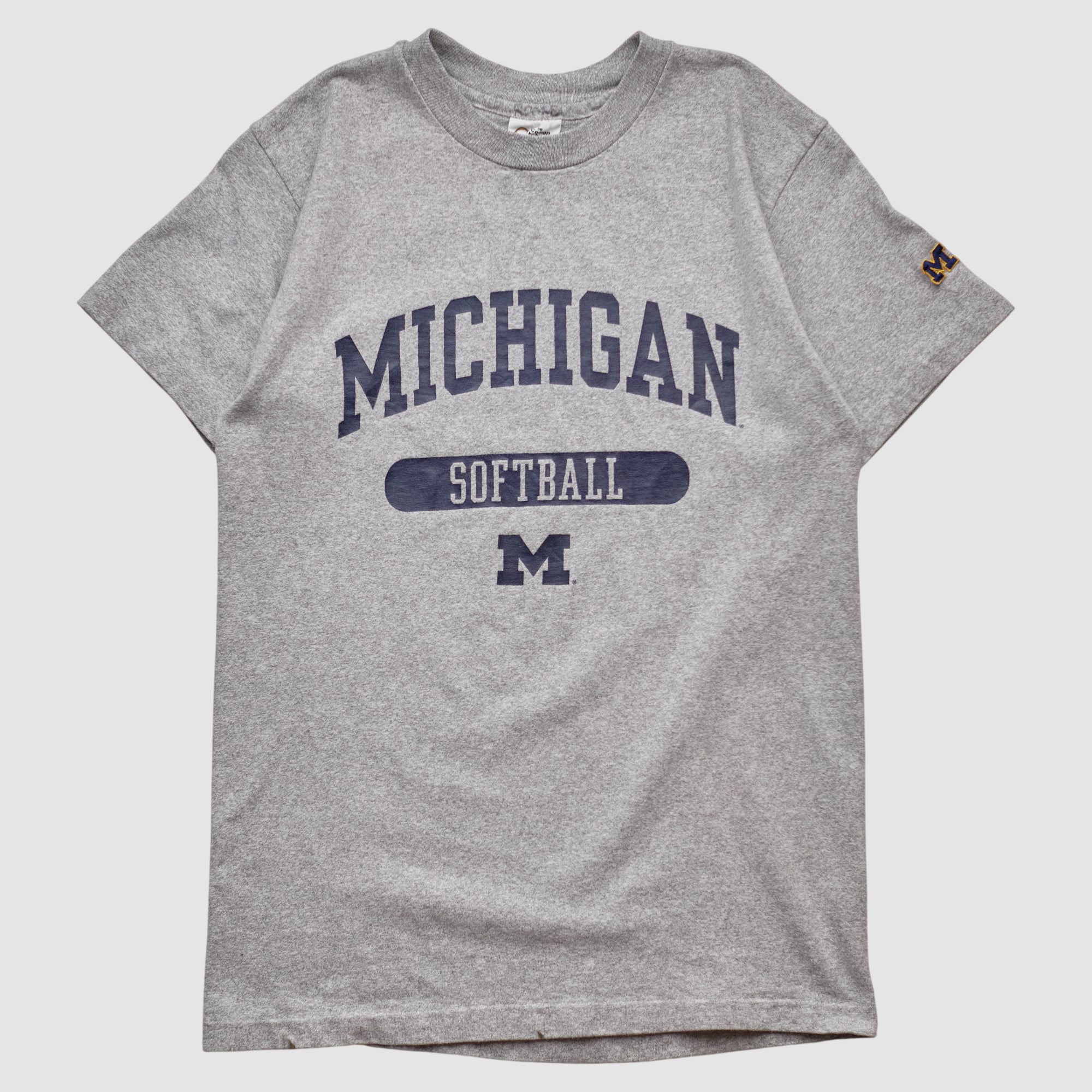 Michigan Wolverines Cotton Exchange 90s T-shirt - Heather Gray - XS