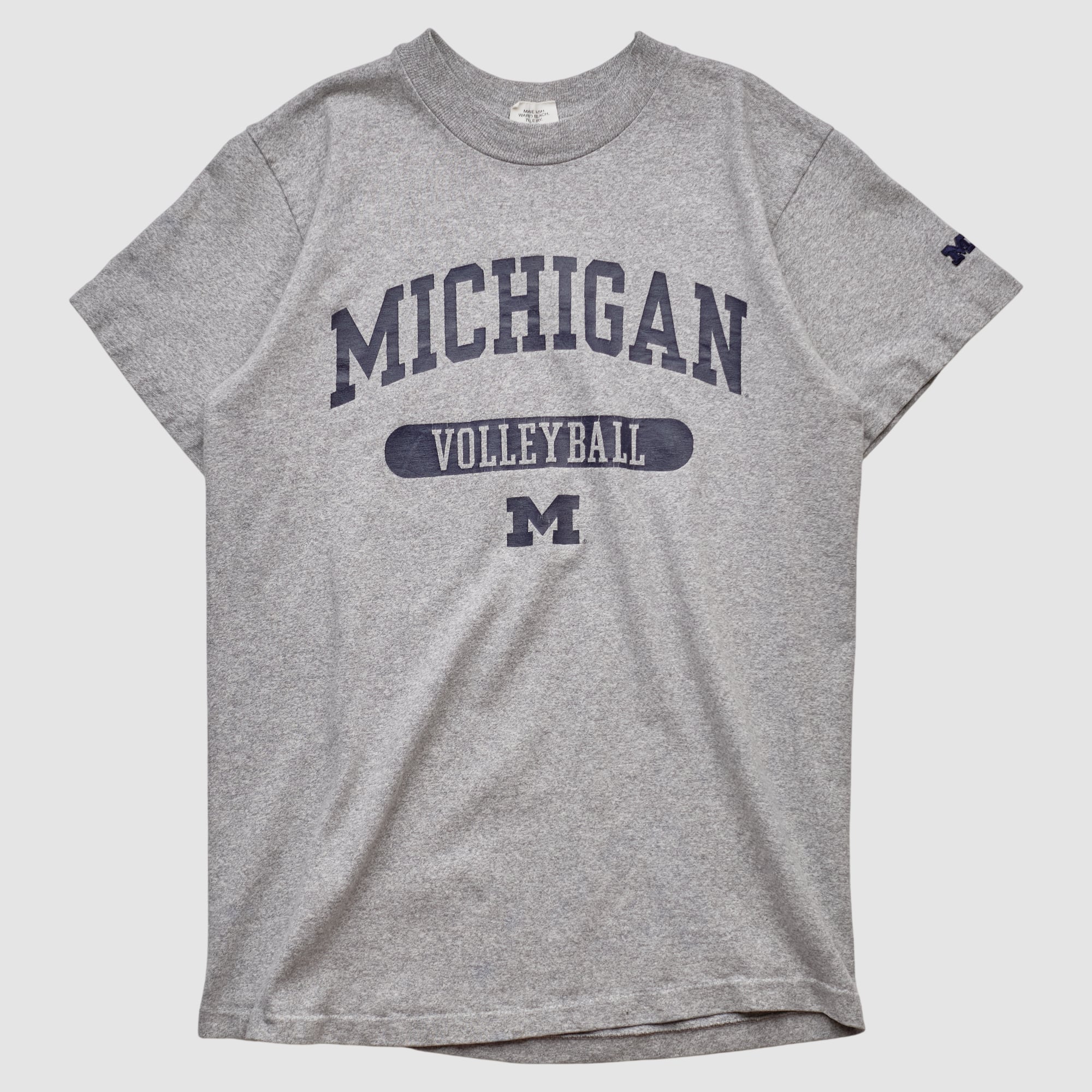 Michigan Wolverines Cotton Exchange 90s T-shirt - Heather Gray - XS