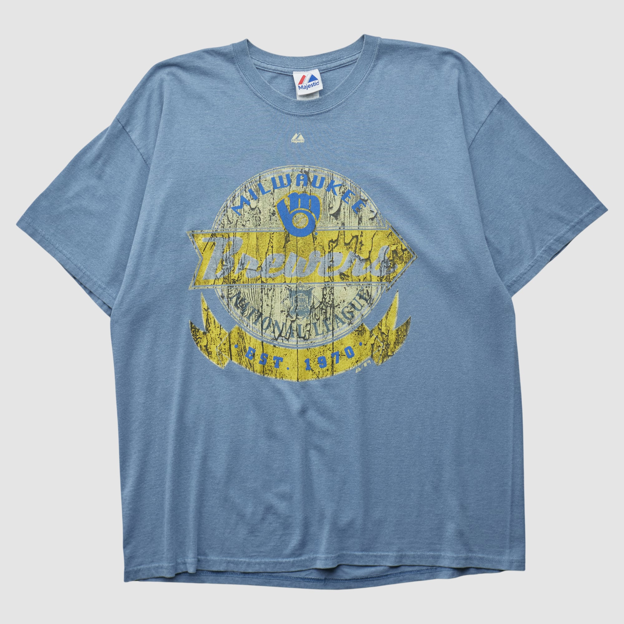 Milwaukee Brewers Majestic 2010s T-shirt - Blue - L