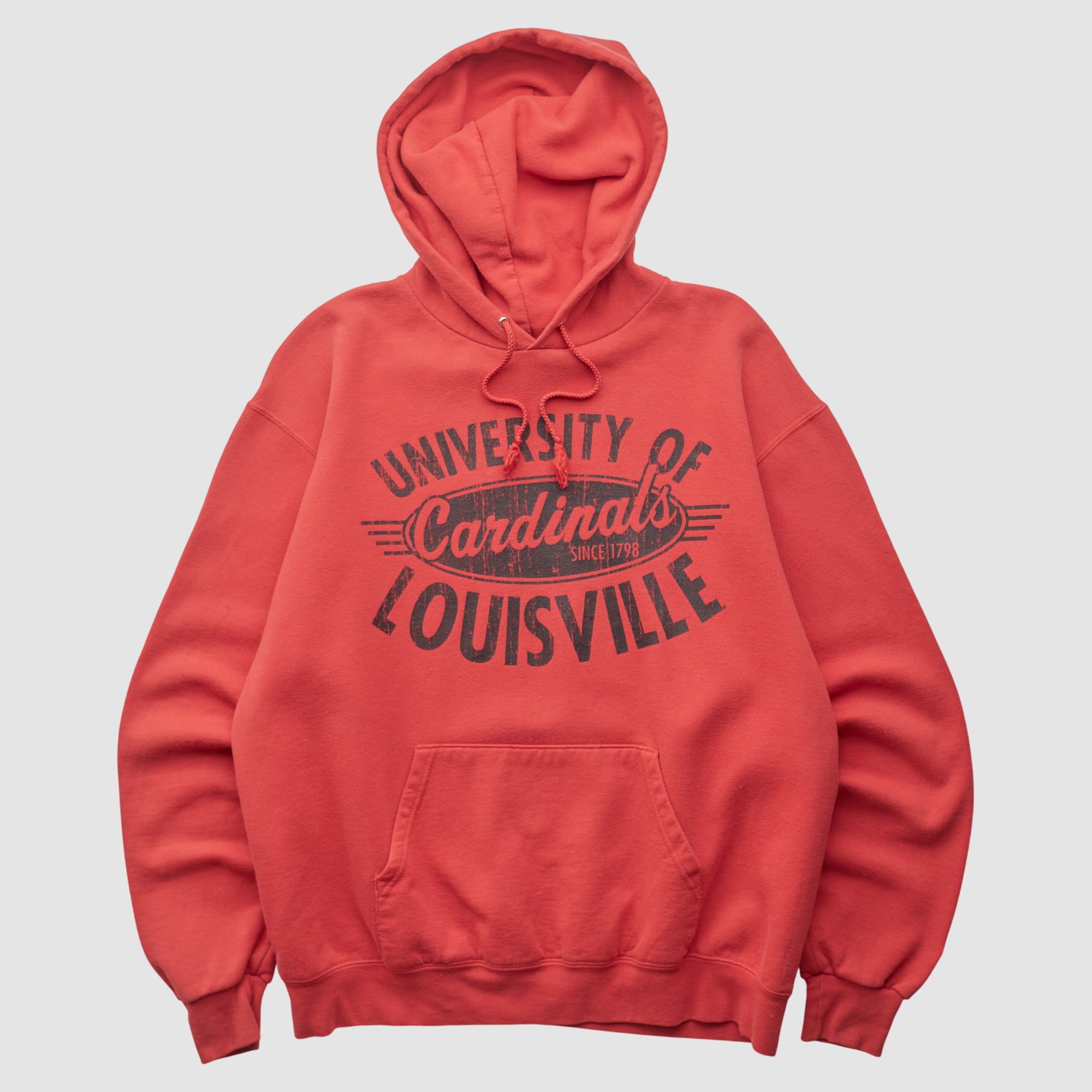 Louisville Cardinals Champion 2000s Hooded Pullover Sweatshirt - Red - L