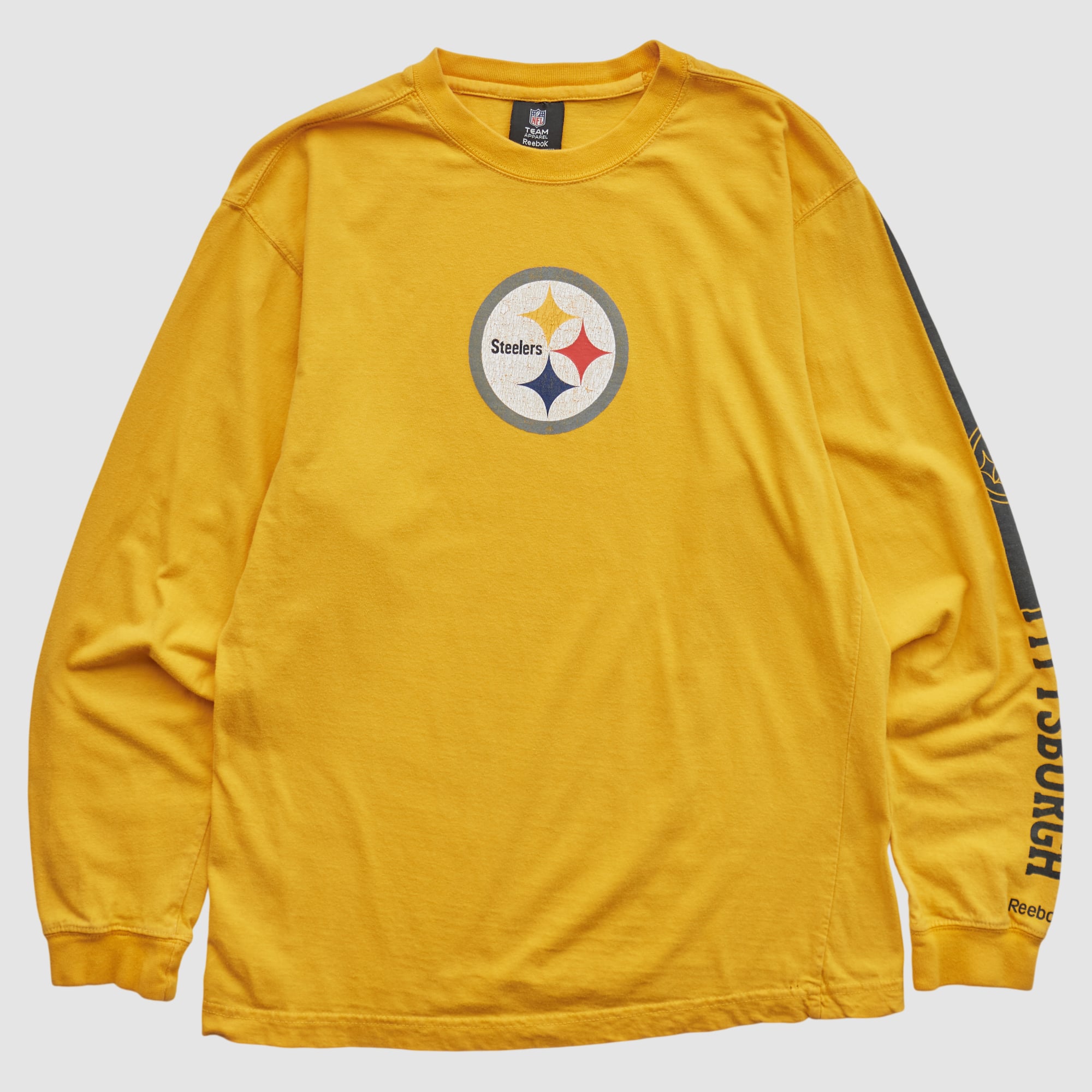 Pittsburgh Steelers Reebok 2010s Long Sleeve T-shirt - Yellow - S