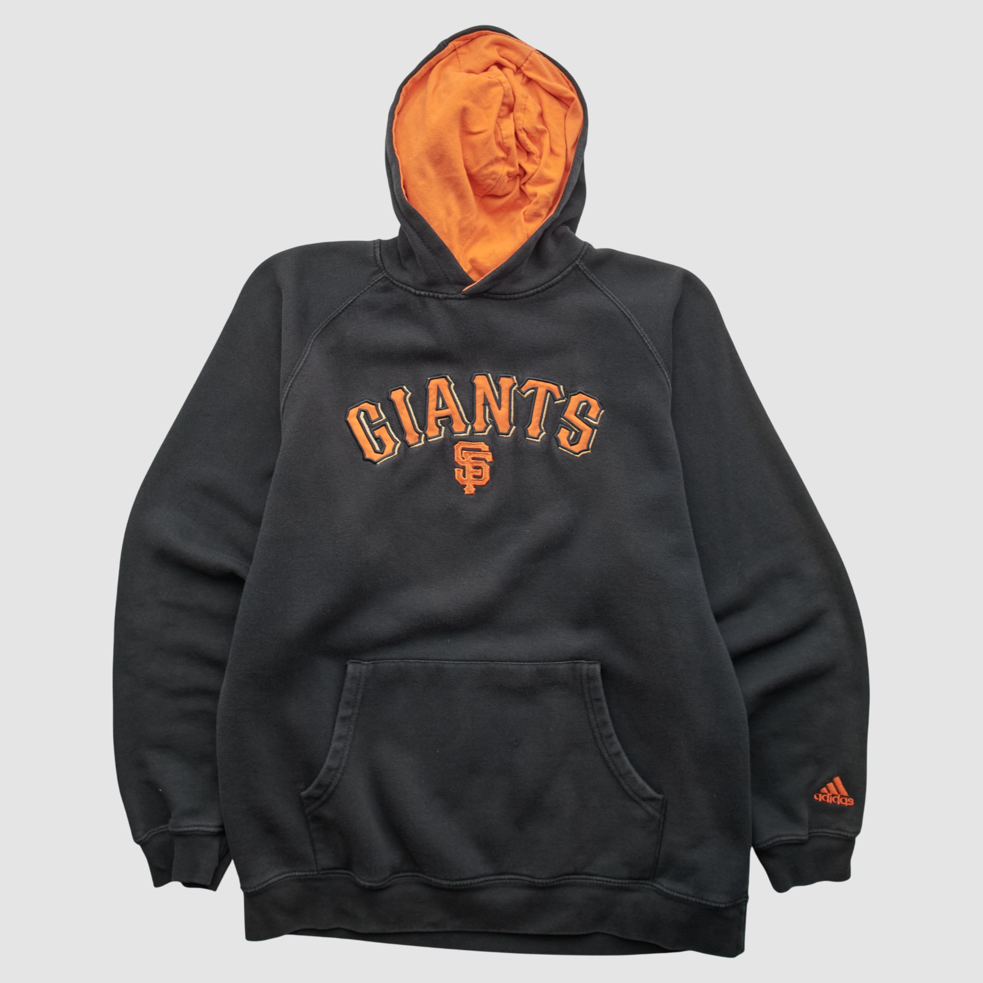 San Francisco Giants Adidas 2010s Hooded Pullover Sweatshirt - Black - S
