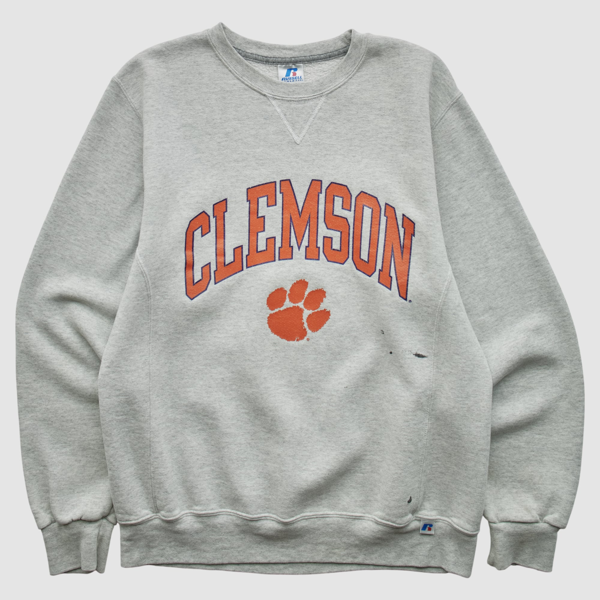 Clemson Tigers Russell 2010s Pullover Sweatshirt - Heather Gray - XS