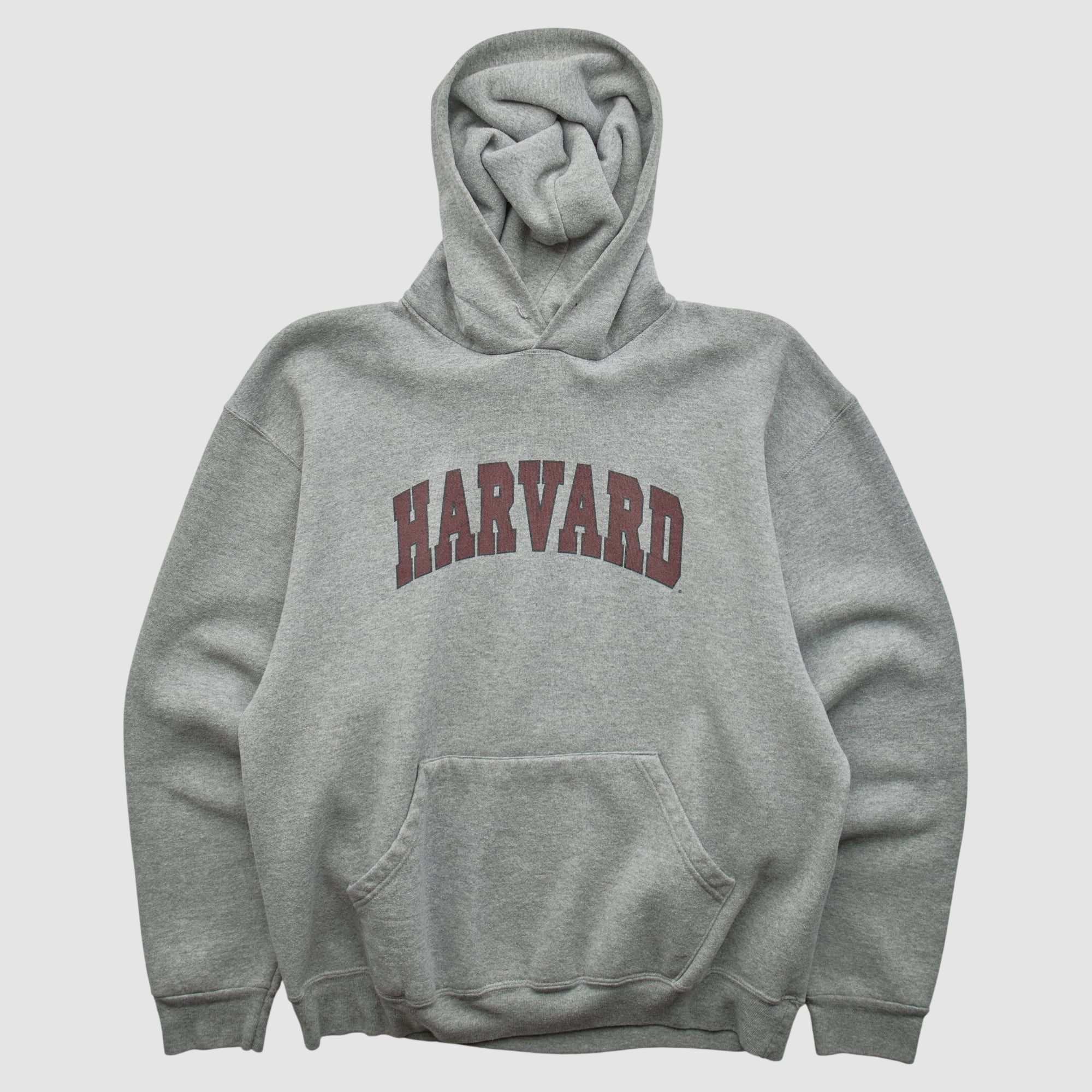 Harvard Crimson U.S Apparel Corp 2000s Hooded Pullover Sweatshirt - Heather Gray - M