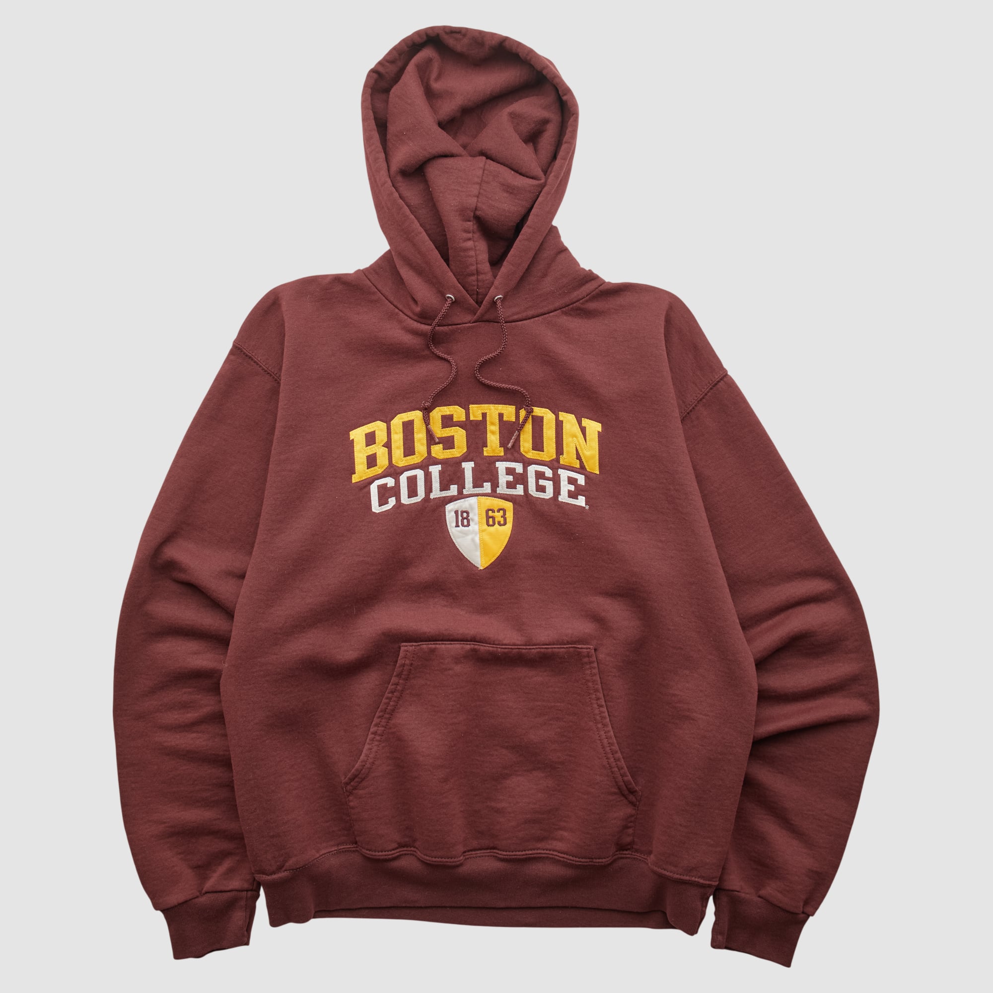 Boston College Eagles Champion 2000s Hooded Pullover Sweatshirt - Maroon - S